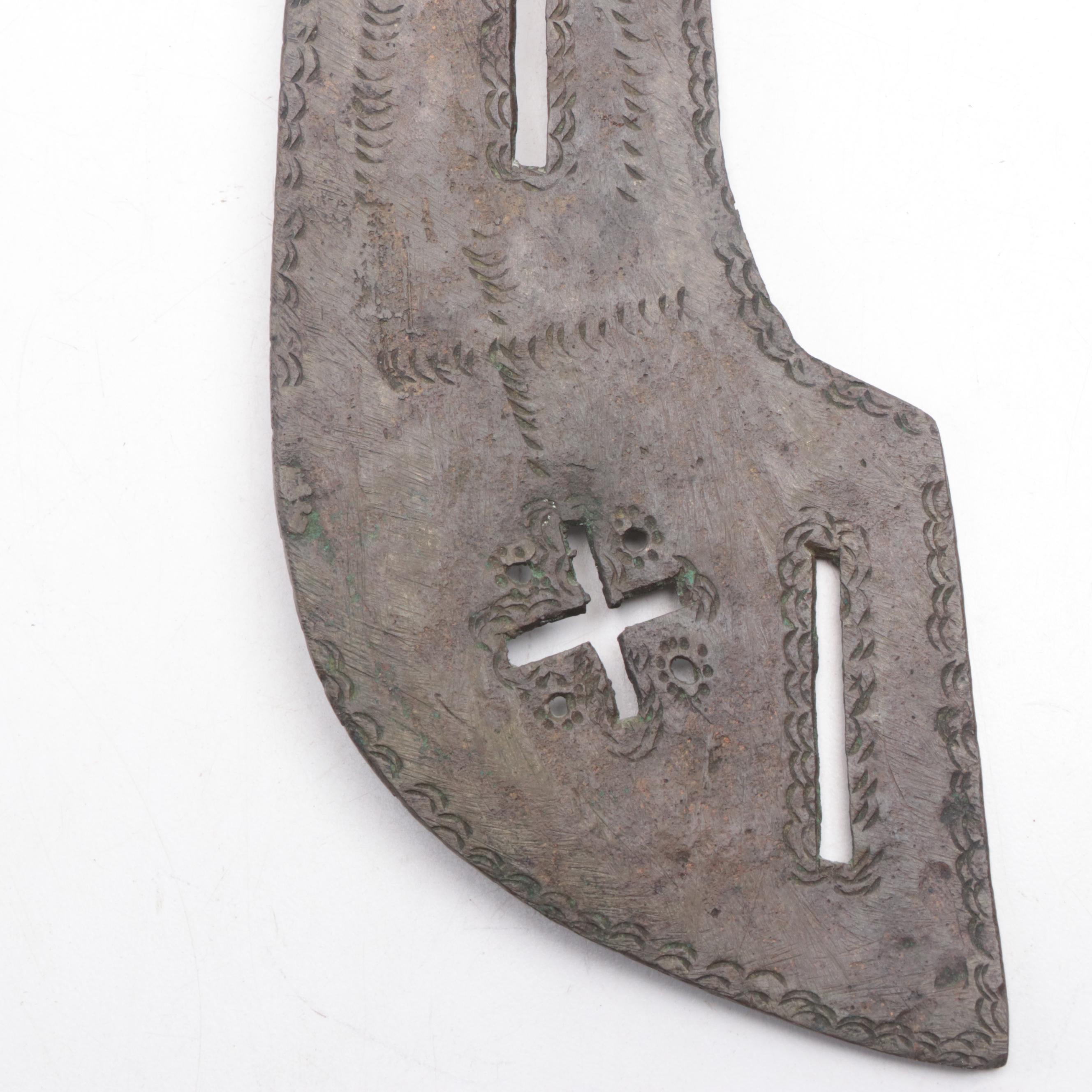 Souvenir Tuareg Dagger With Hand Scythe, Yoruba "Ada Ogun", Luba Spear, More