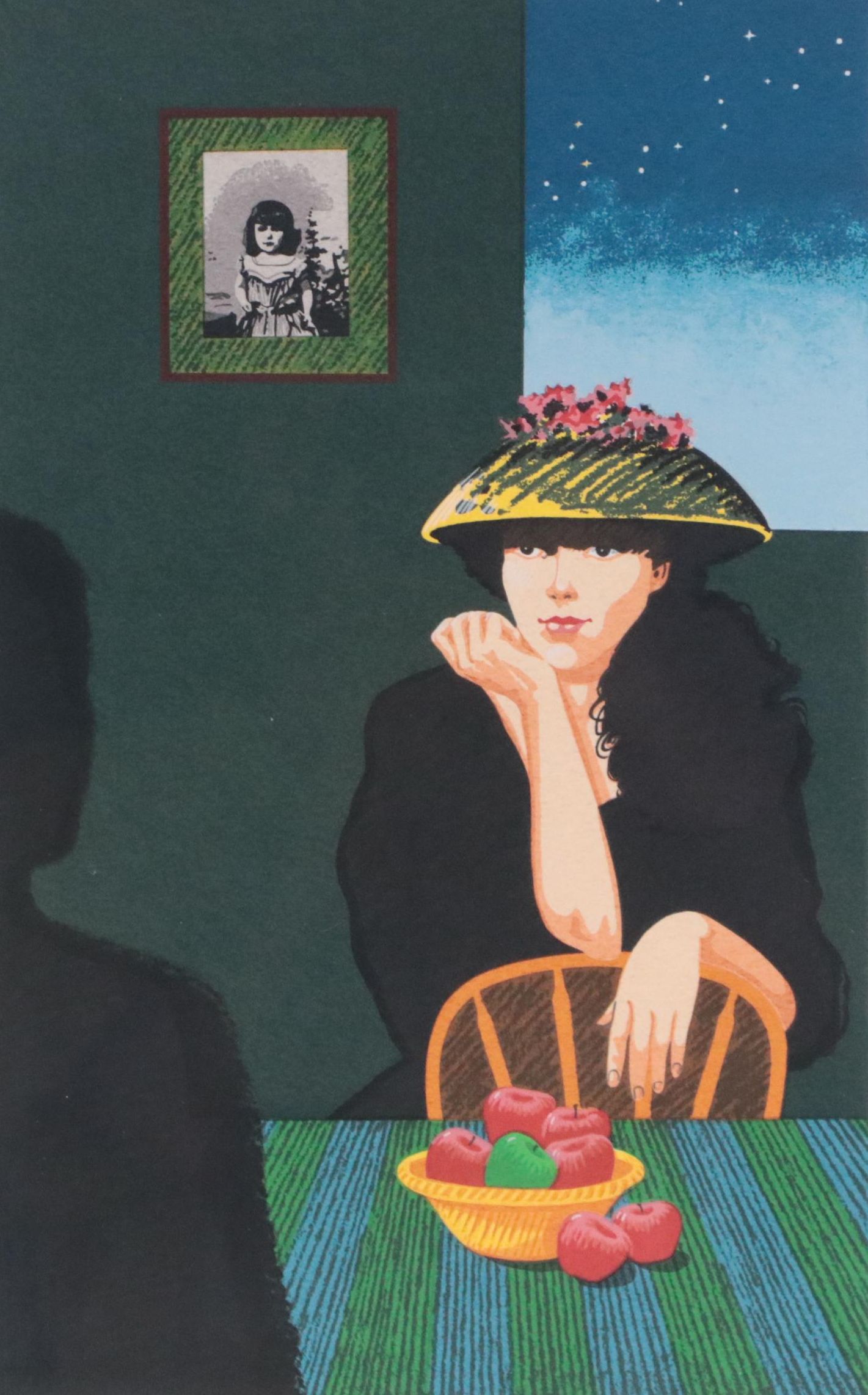 Eliasim Cruz Serigraph "Dama de las Manzanas," 1988