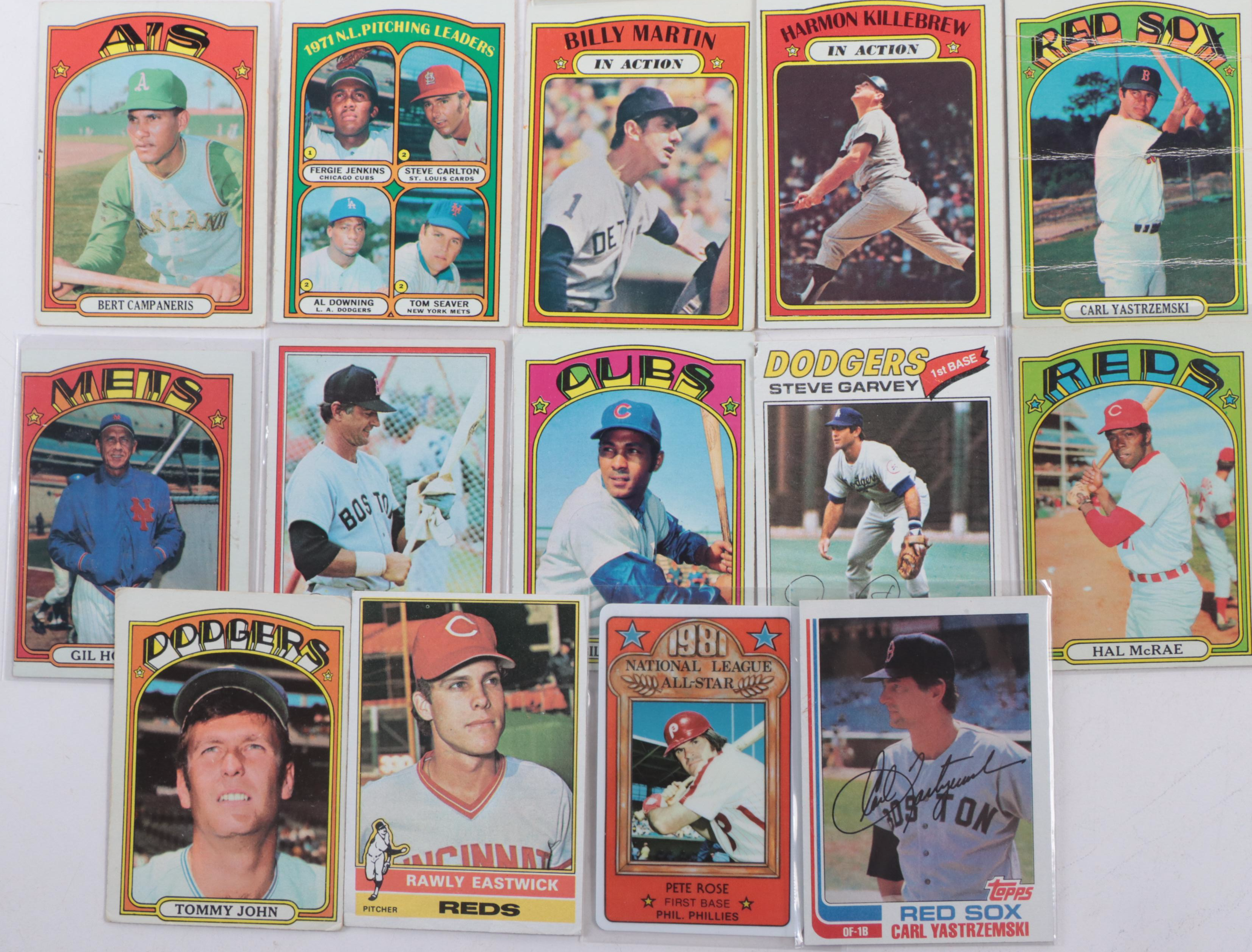 Topps Baseball Card Featuring Jim Rice, Joe Morgan, and More, 1970s–1980s