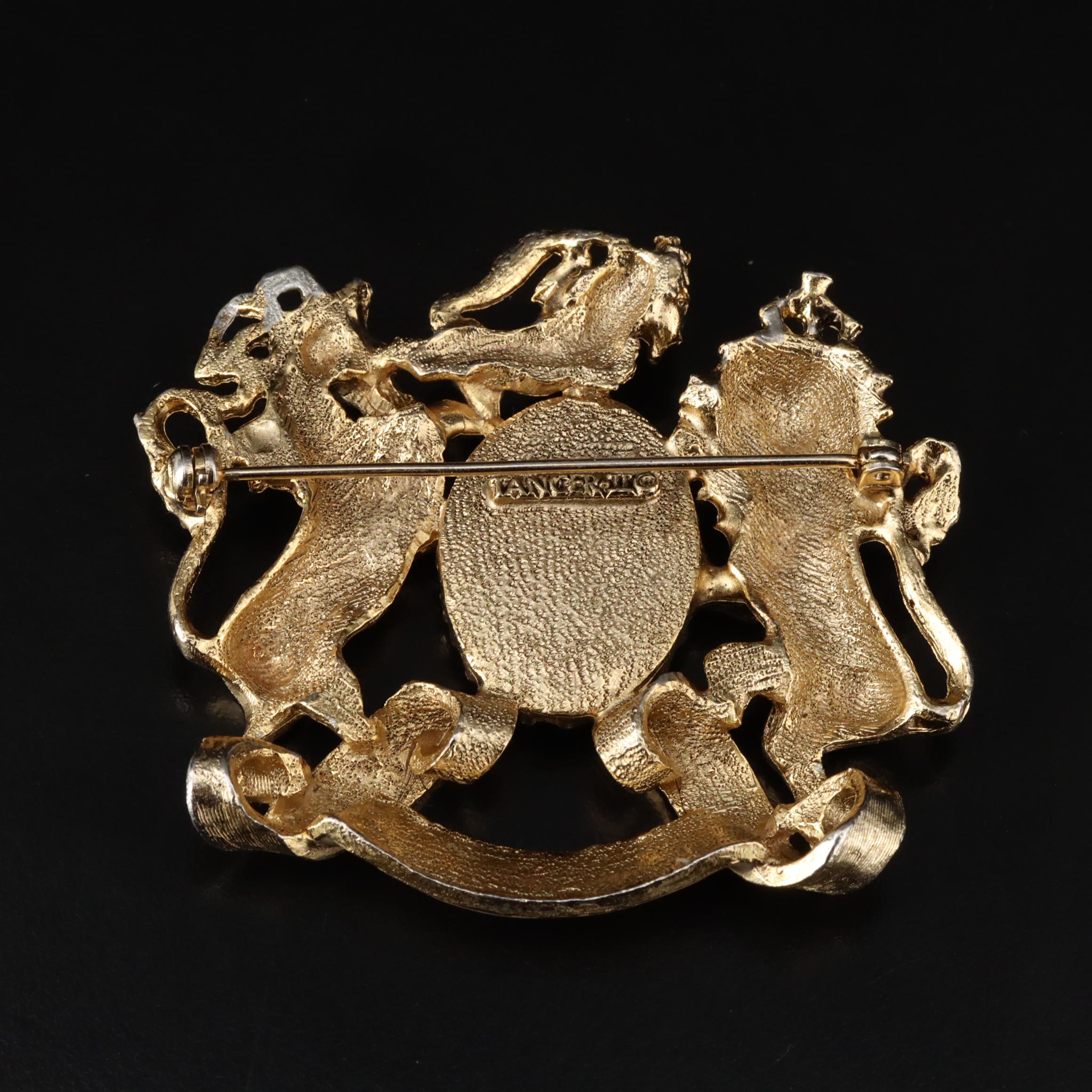 Tancer II Enamel Coat of Arms Brooch