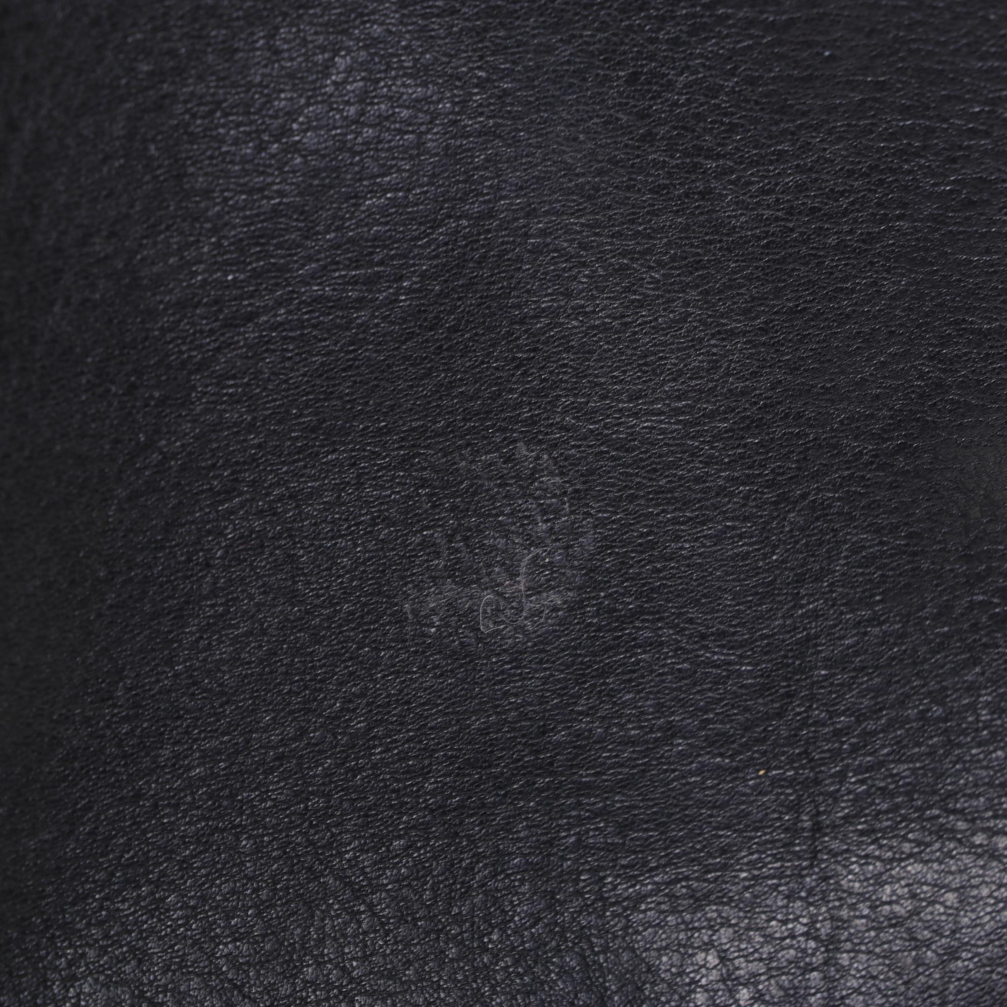 Prada Nero Soft Calf Bowler Bag With Pleated Top