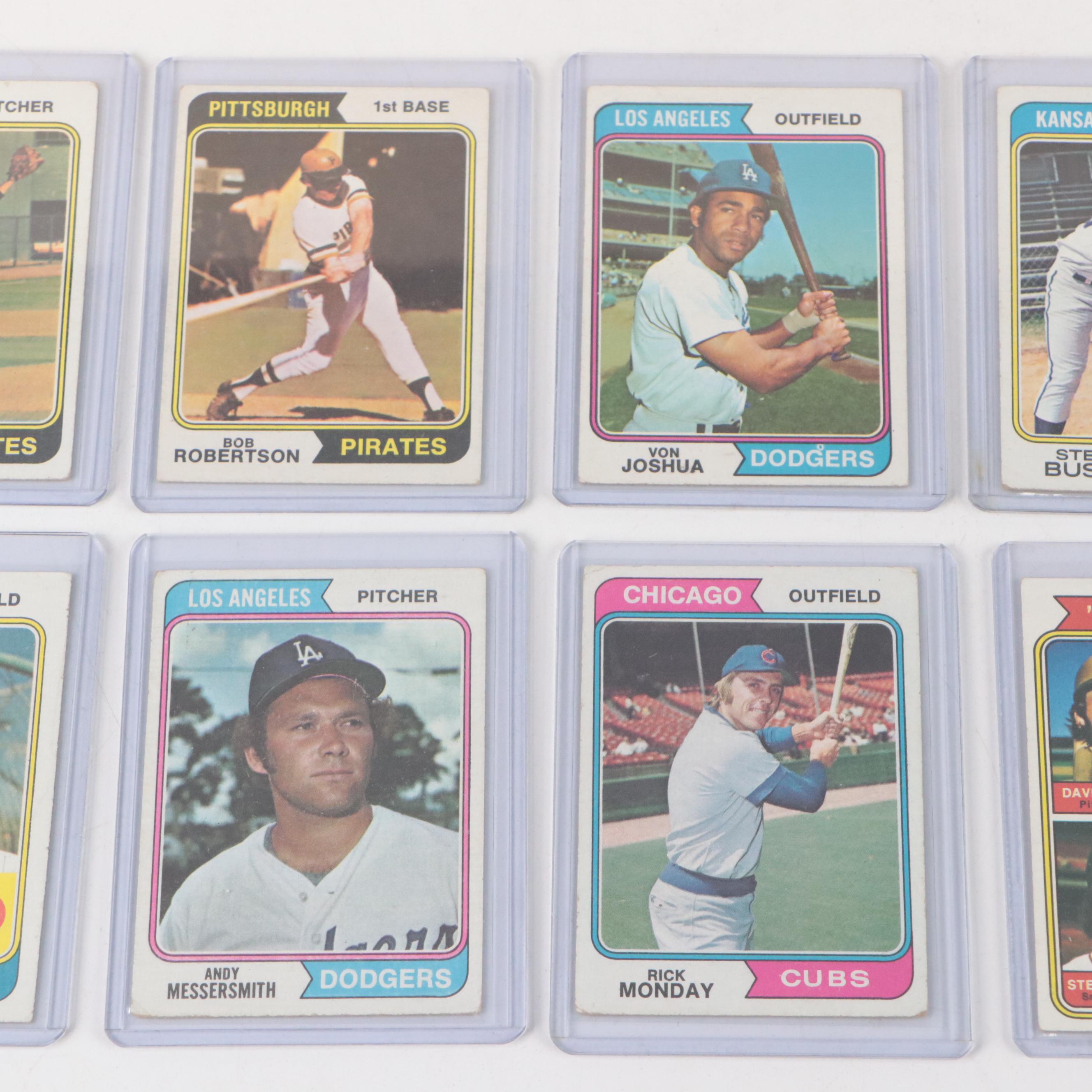 1974 Topps Baseball Cards Featuring Hank Aaron, Ken Griffey Sr. Rookie, and More