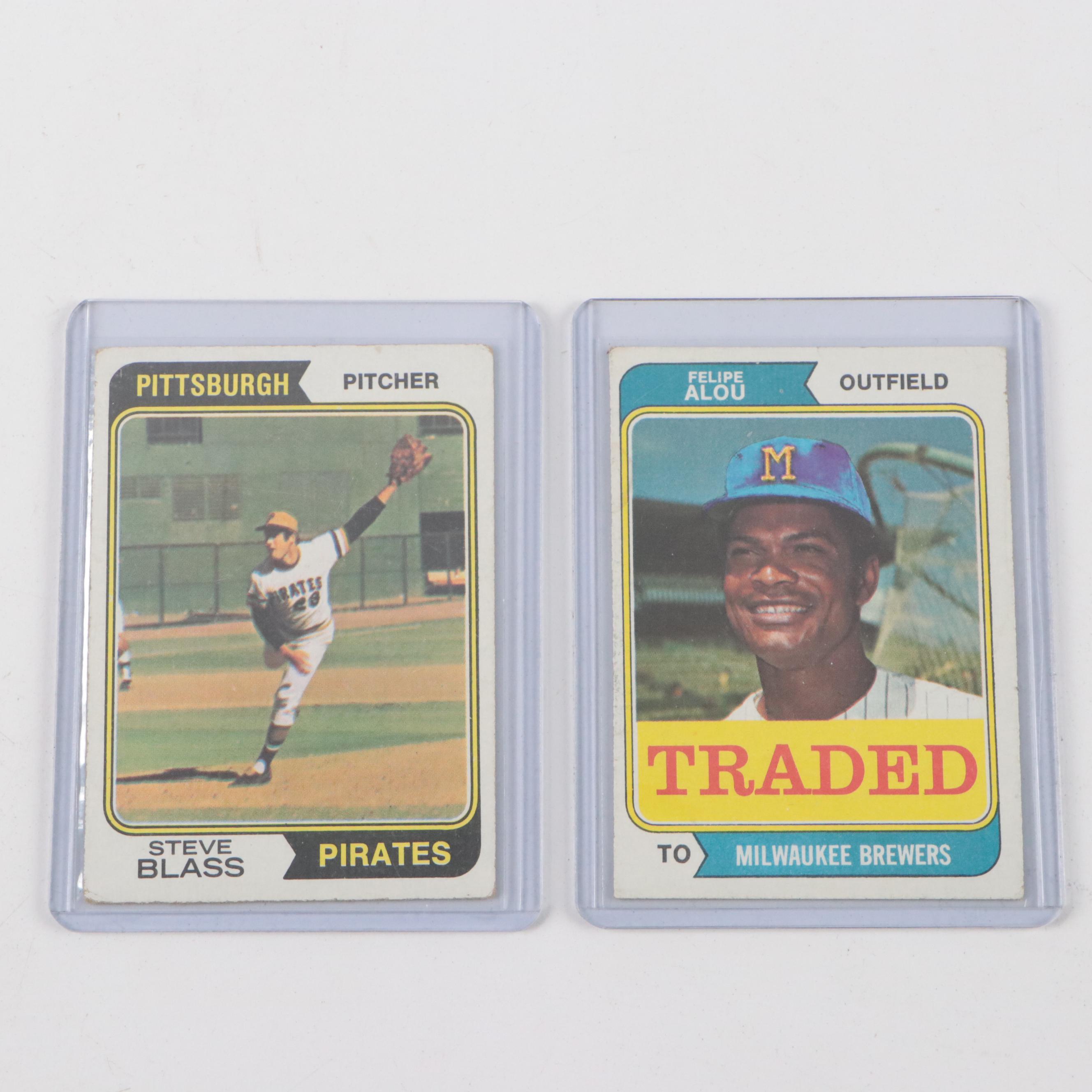 1974 Topps Baseball Cards Featuring Hank Aaron, Ken Griffey Sr. Rookie, and More