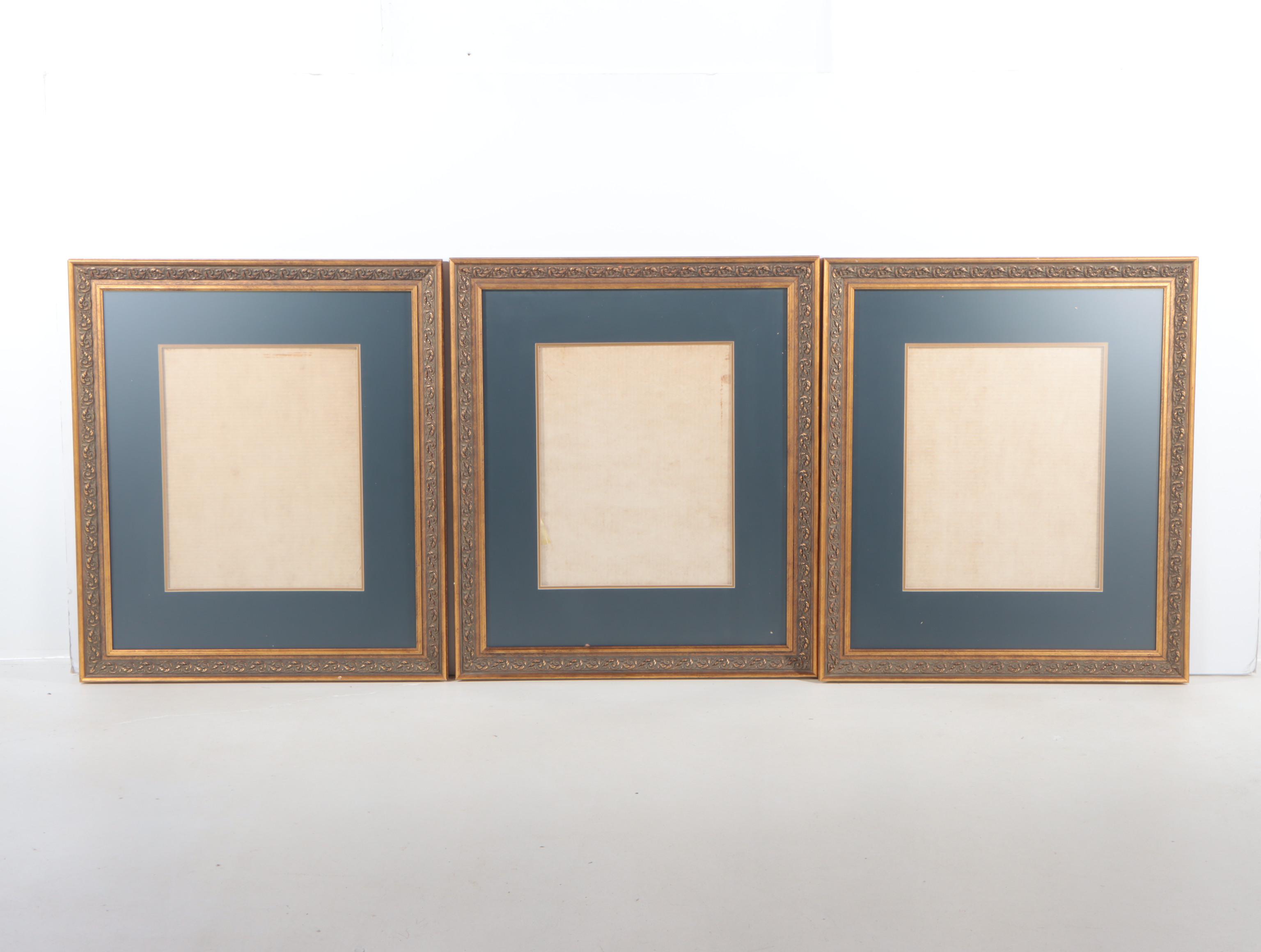 Art Frame Gallery Blue-Matted Frames with Assorted Frame Collection