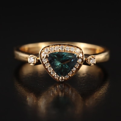 18K Alexandrite and Diamond Ring