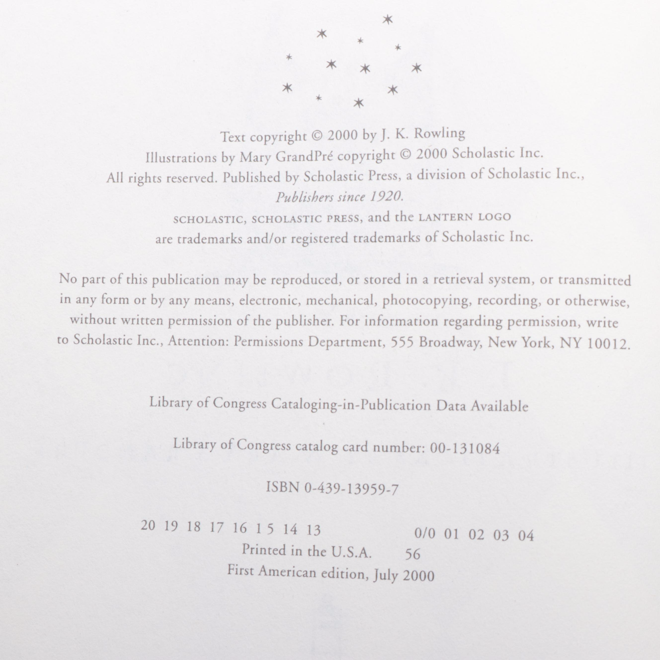 First American Edition "Harry Potter" Complete Series by J. K. Rowling