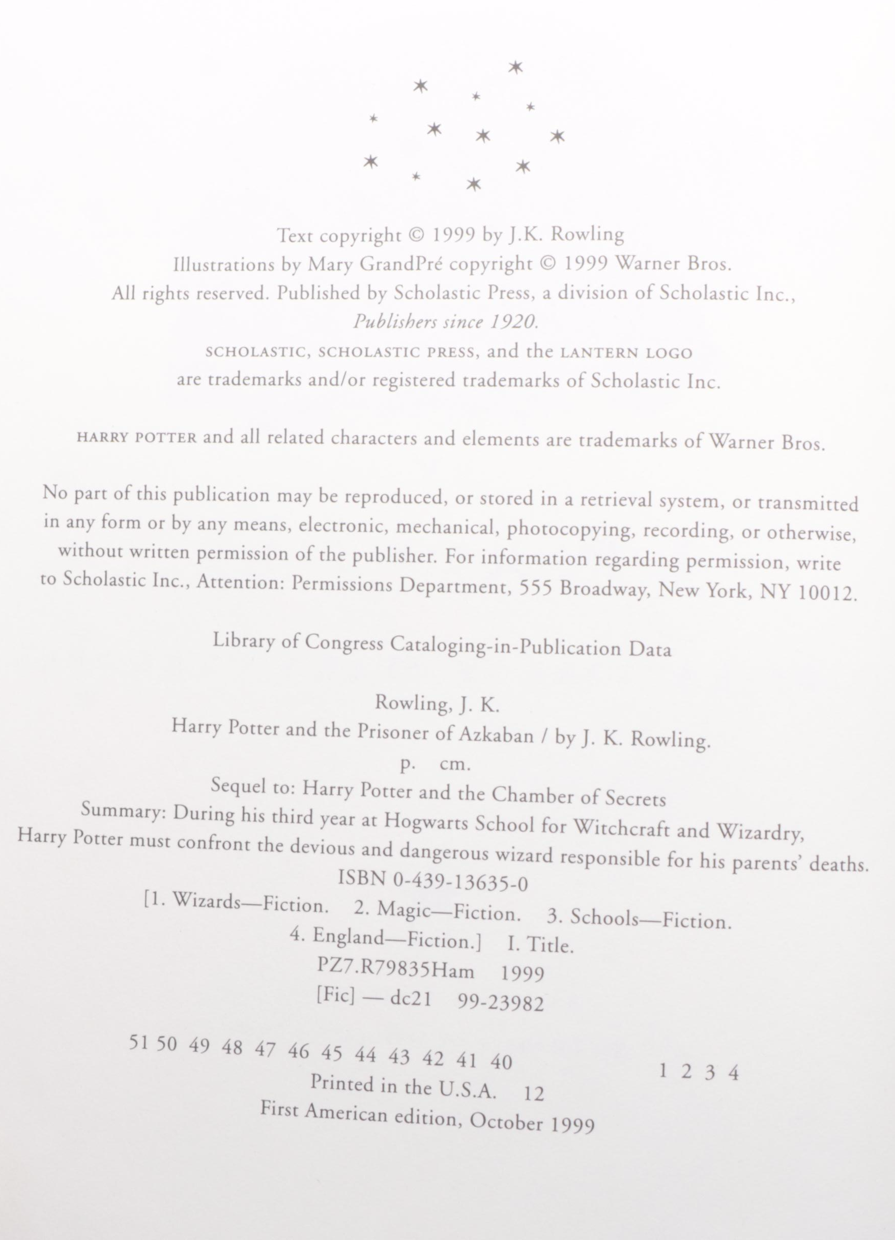 First American Edition "Harry Potter" Complete Series by J. K. Rowling