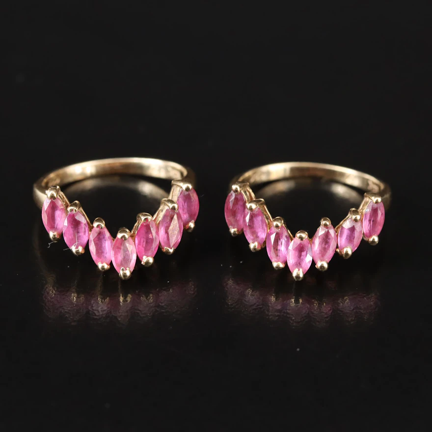 14K Ruby Enhancer Rings | Everything But The House