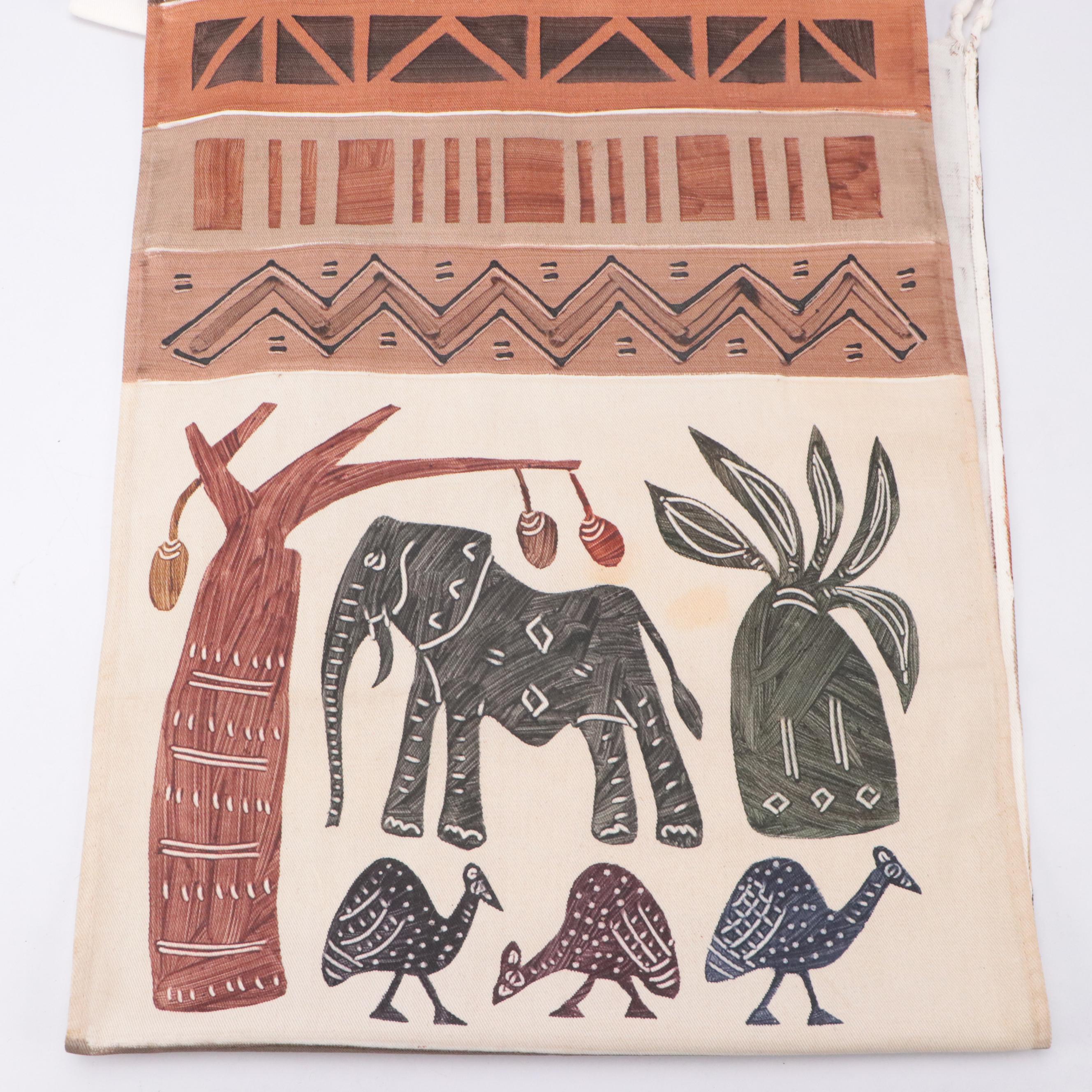 Chimu Style Weaving, African Painted Panel, Shark Tooth War Club, Goje and More