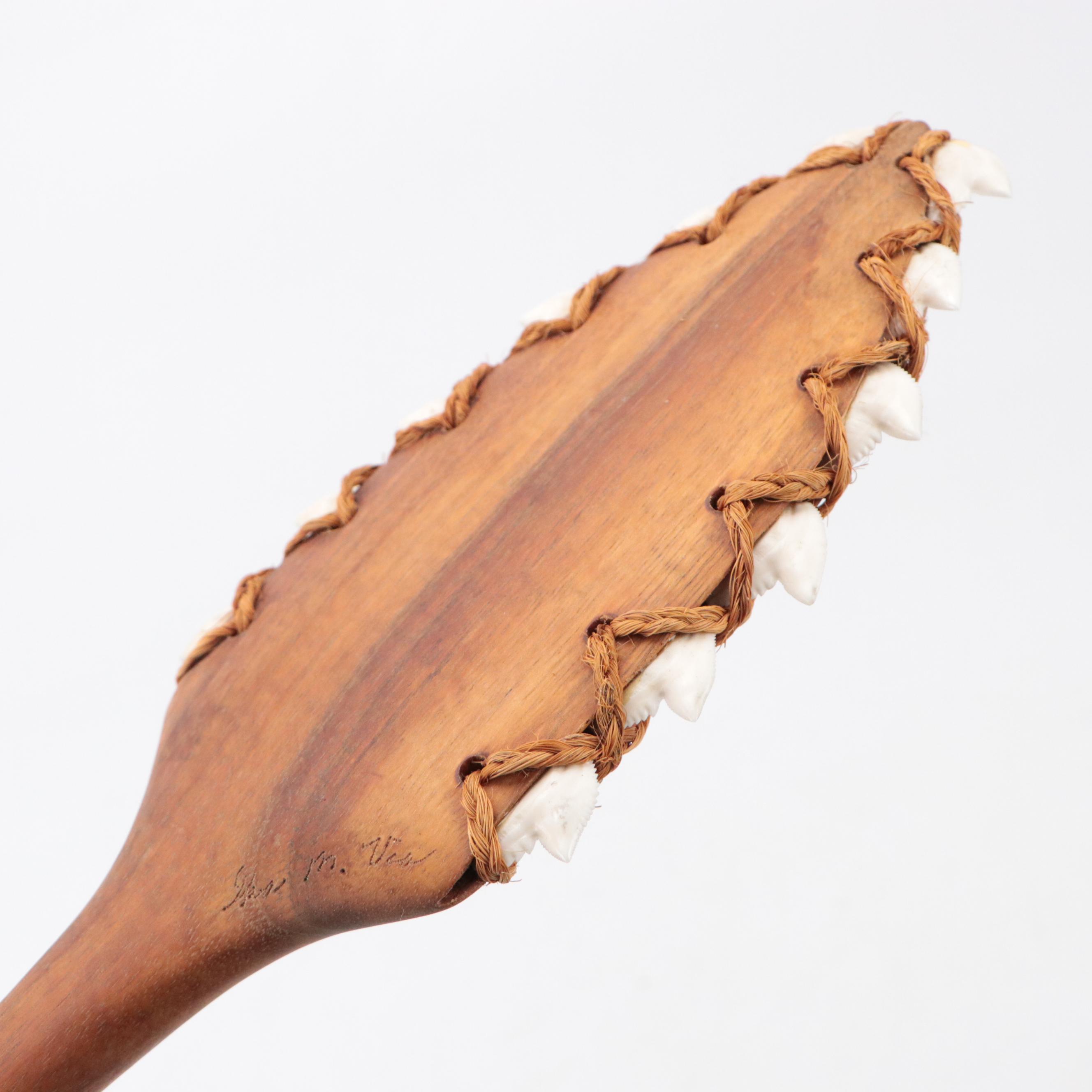 Chimu Style Weaving, African Painted Panel, Shark Tooth War Club, Goje and More