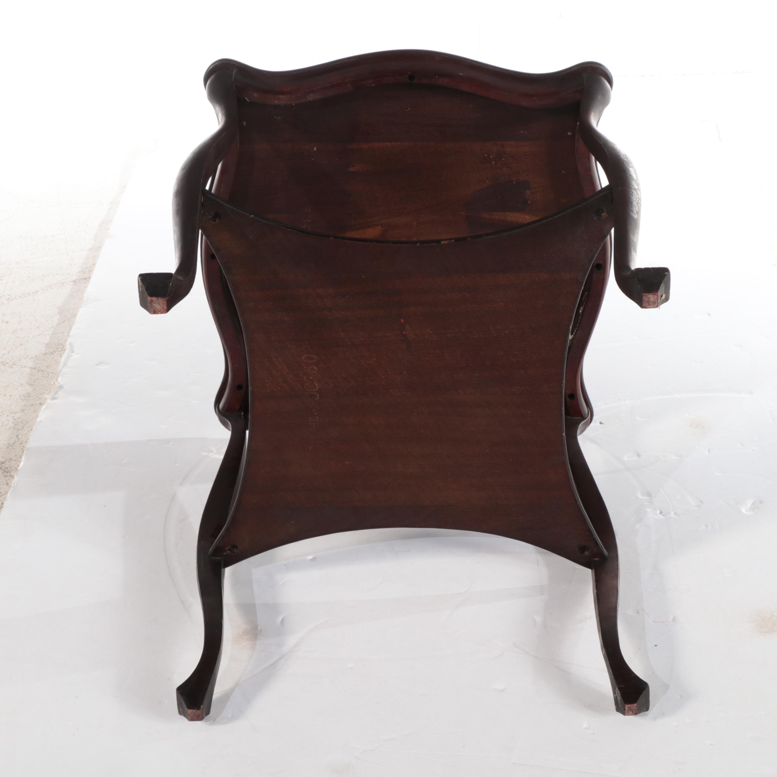 Late Victorian Mahogany and Birch Two-Tier Parlor Table, Early 20th Century