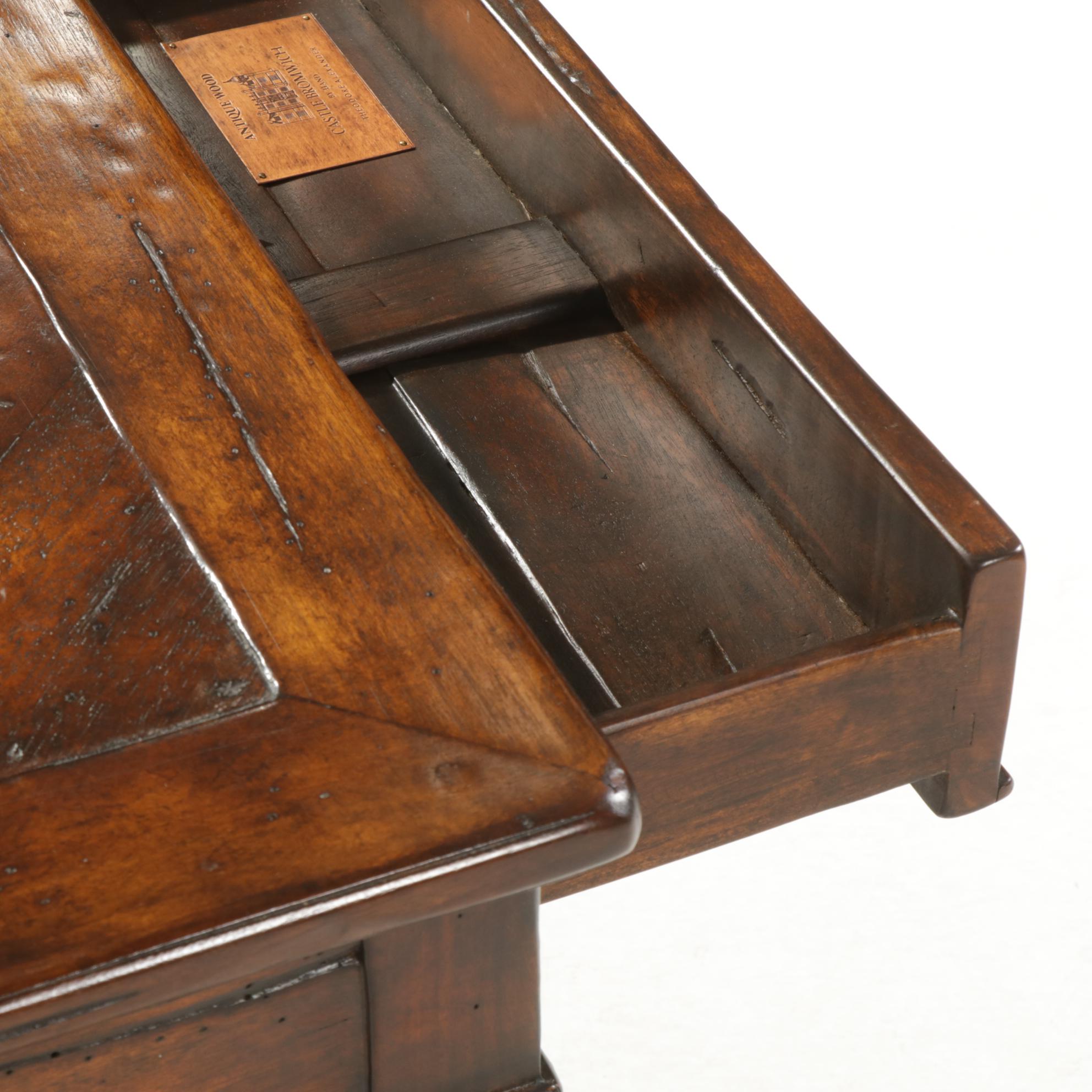 Theodore Alexander  Rustic Side Table with Castle Bromwich Antique Wood