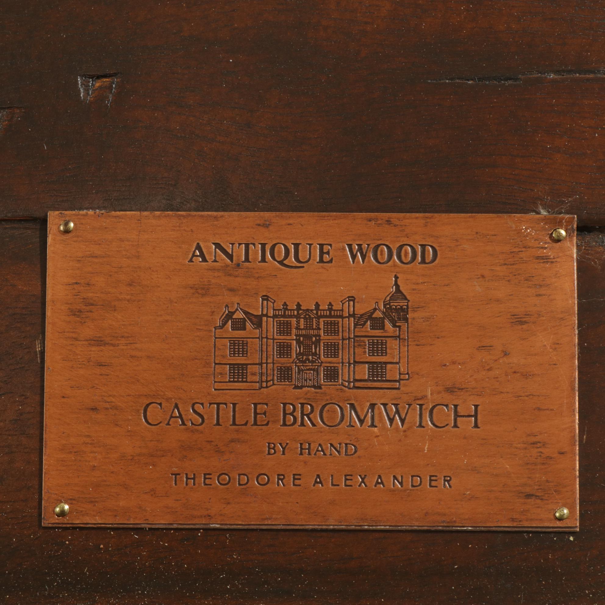 Theodore Alexander  Rustic Side Table with Castle Bromwich Antique Wood