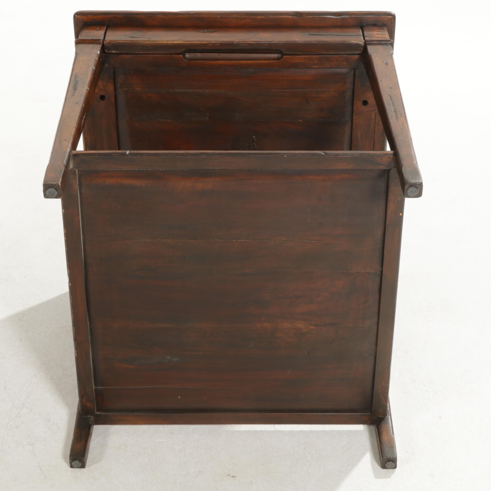 Theodore Alexander  Rustic Side Table with Castle Bromwich Antique Wood