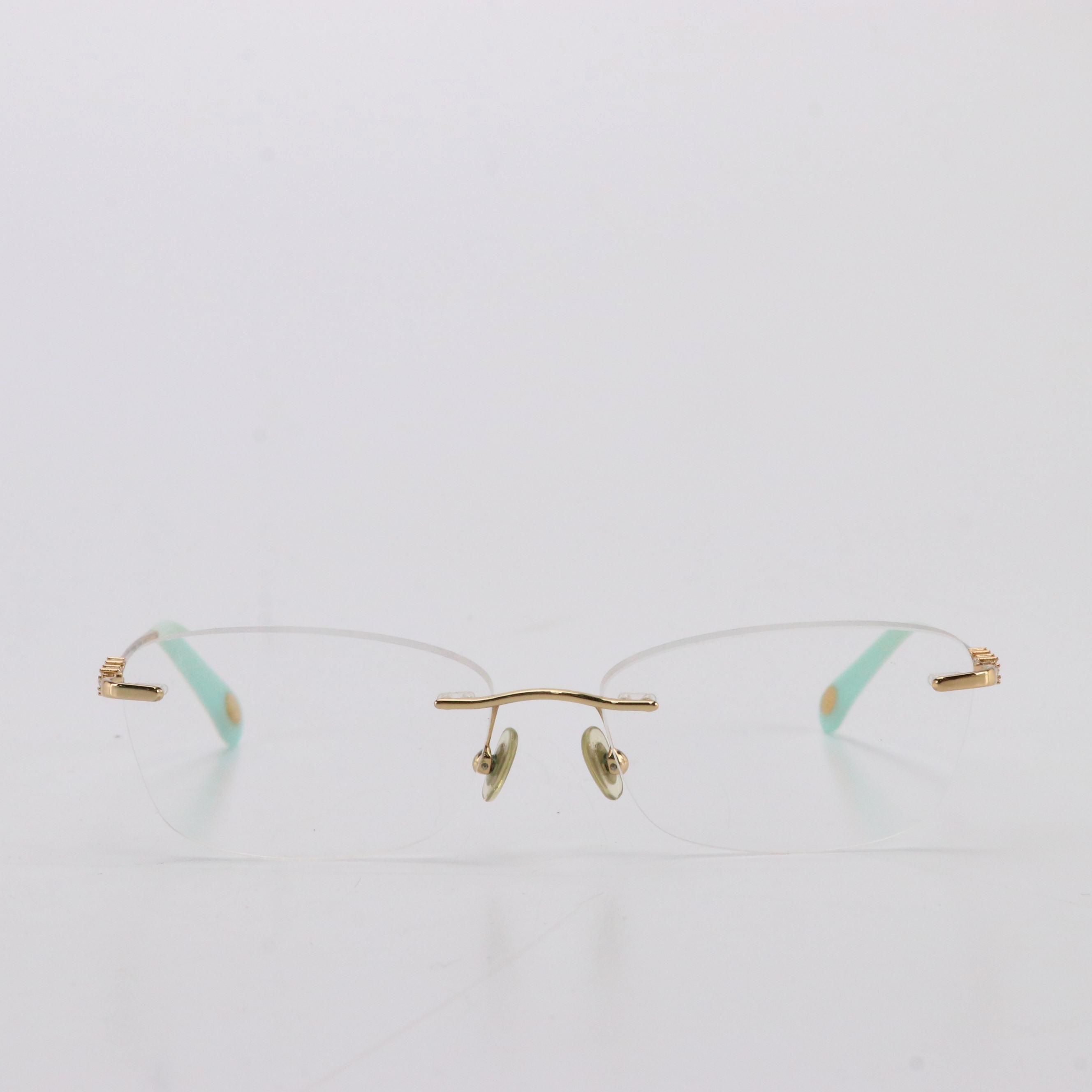 Tiffany & Co. TF-1110-H-B Embellished Prescription Rimless Eyeglasses ...