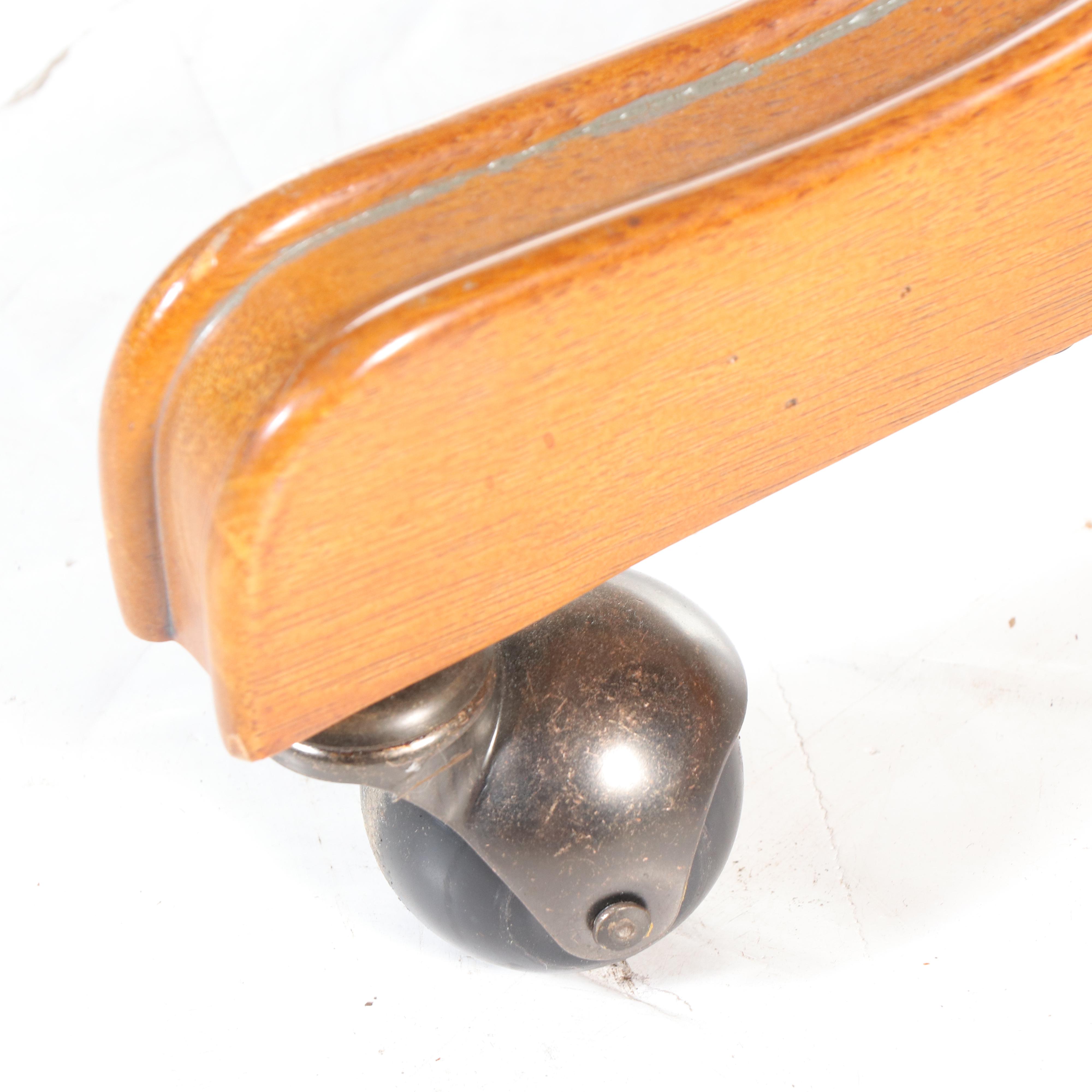 Contemporary Hardwood and Faux-Leather Adjustable-Height Swivel-Tilt Desk Chair