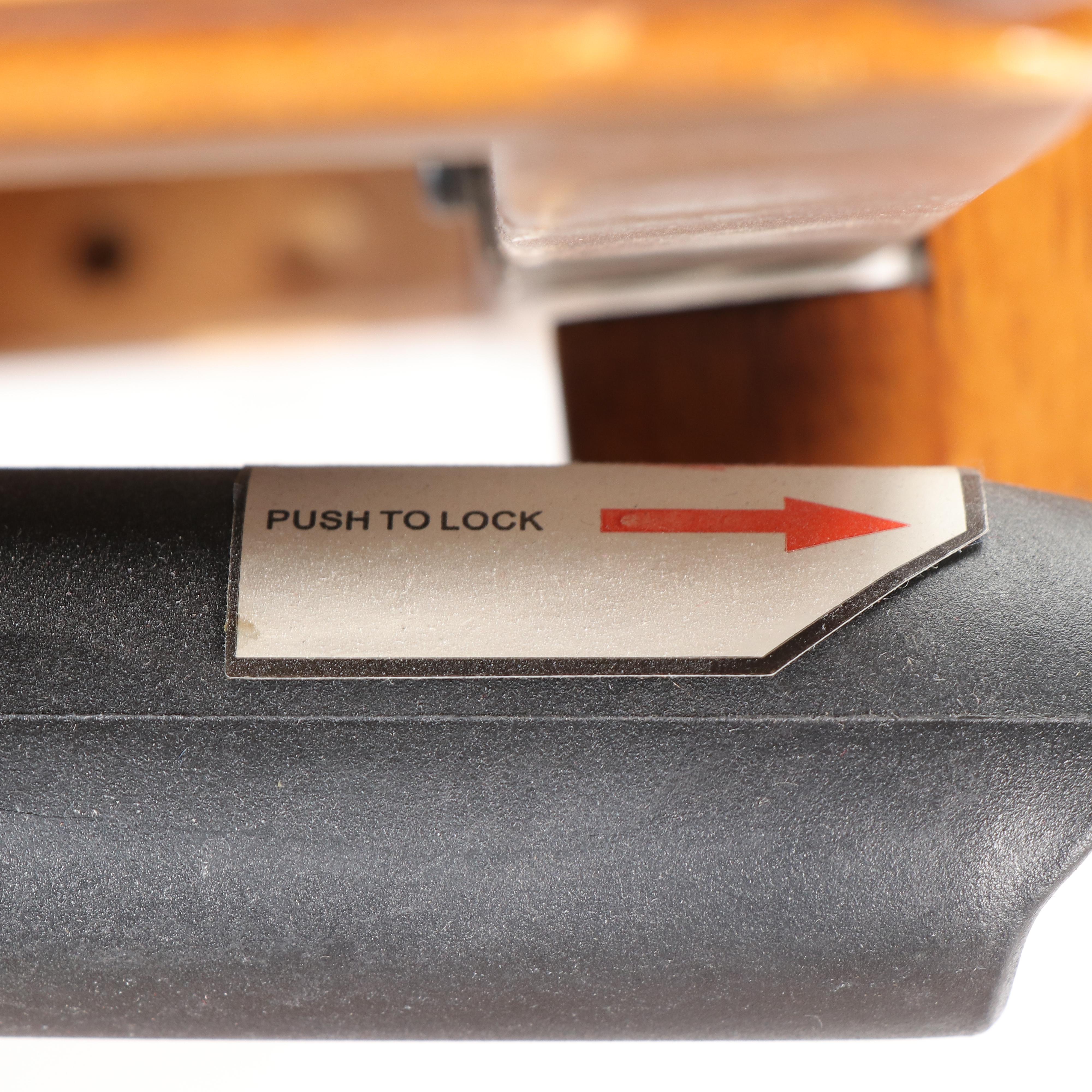 Contemporary Hardwood and Faux-Leather Adjustable-Height Swivel-Tilt Desk Chair