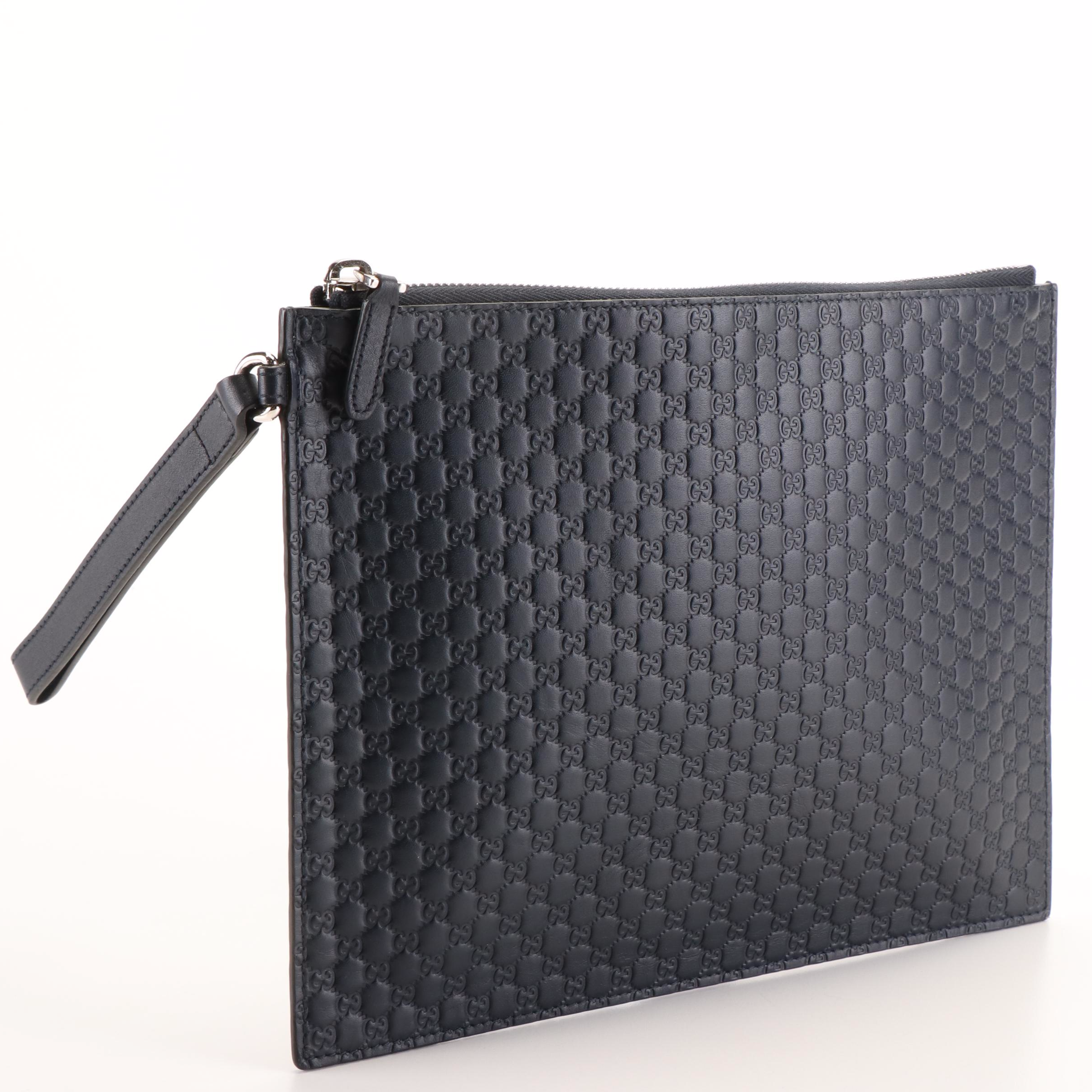 Gucci Microguccissima Clutch Bag with Wristlet