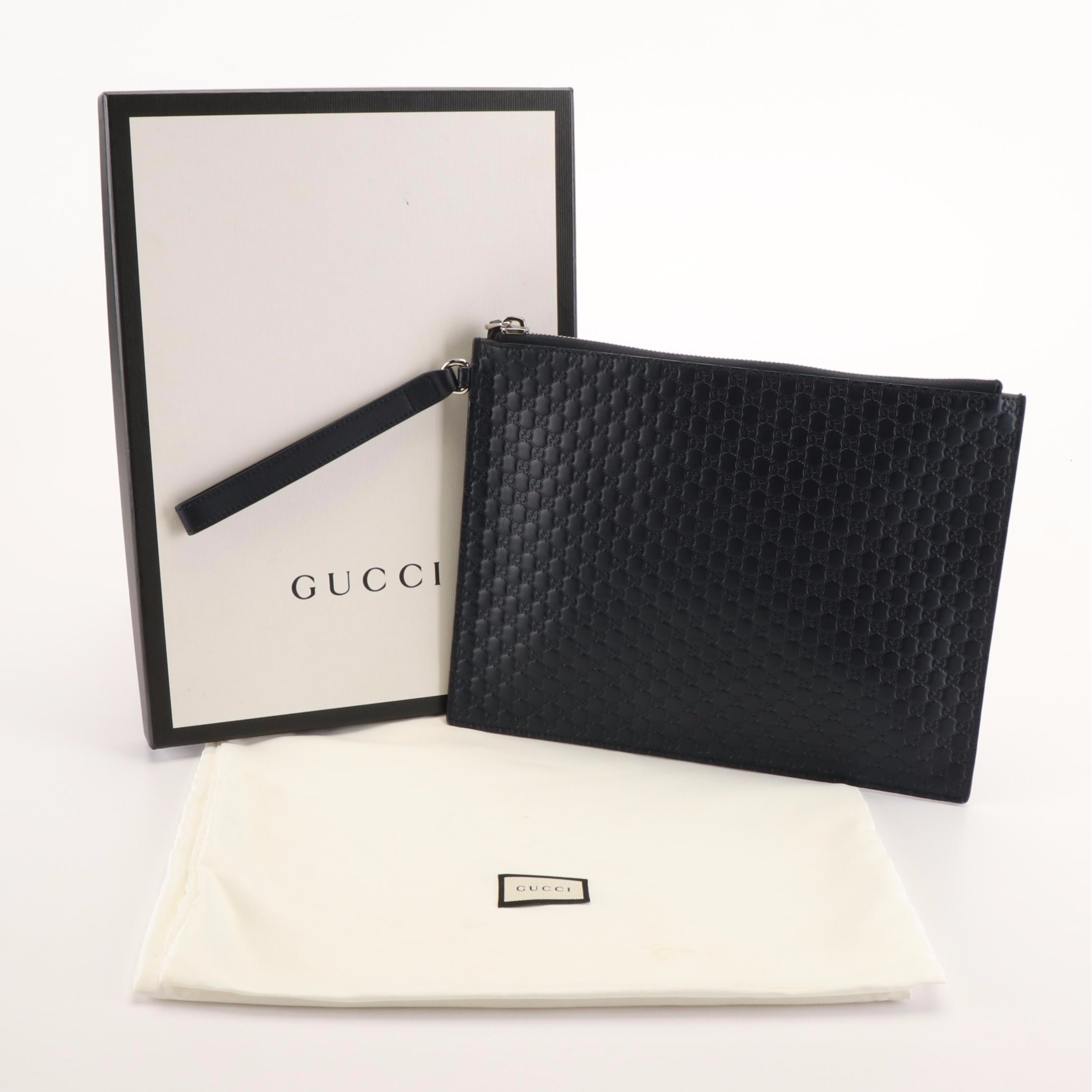 Gucci Microguccissima Clutch Bag with Wristlet