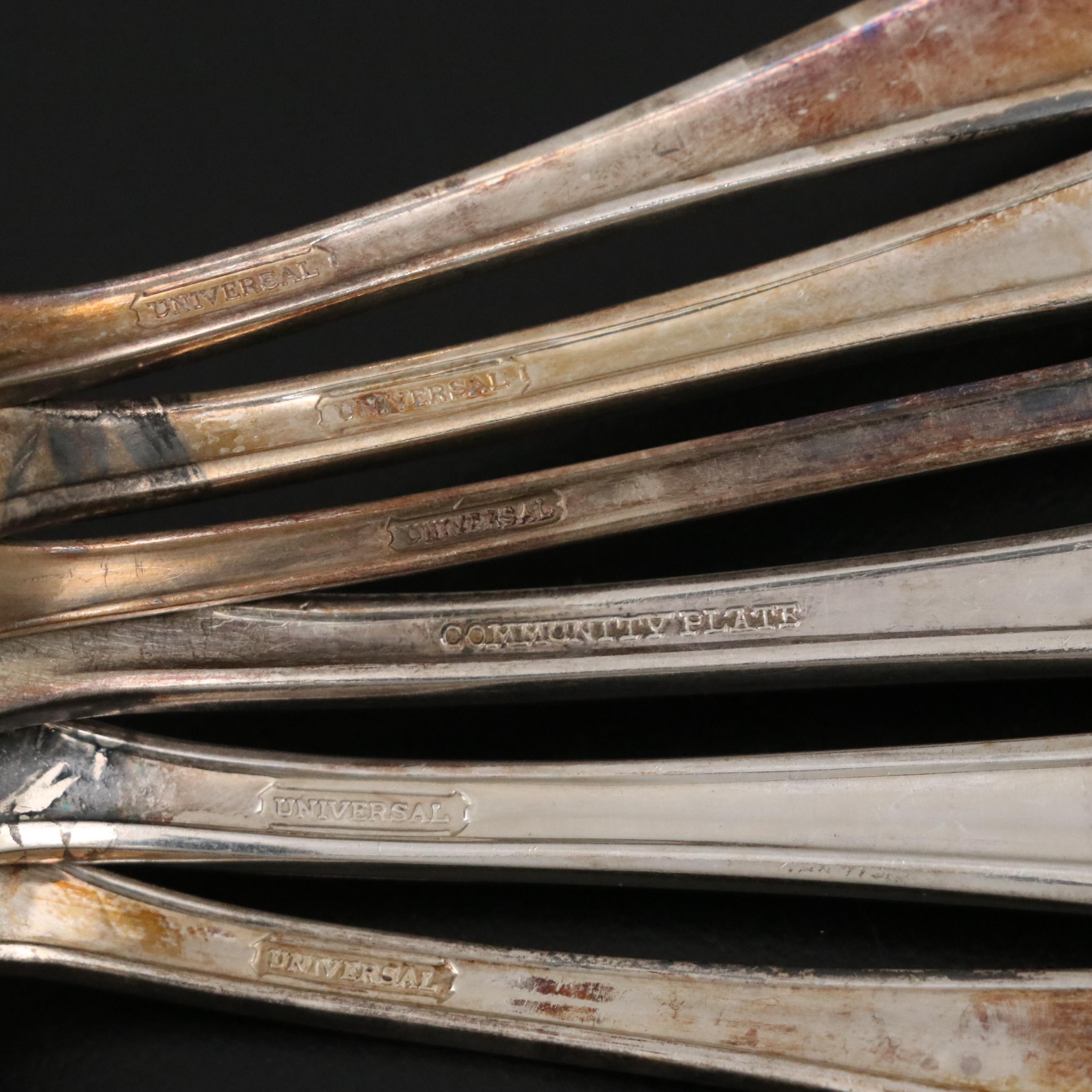 Silver Plate Flatware by Universal and Community Plate, Early to Mid-20th C.