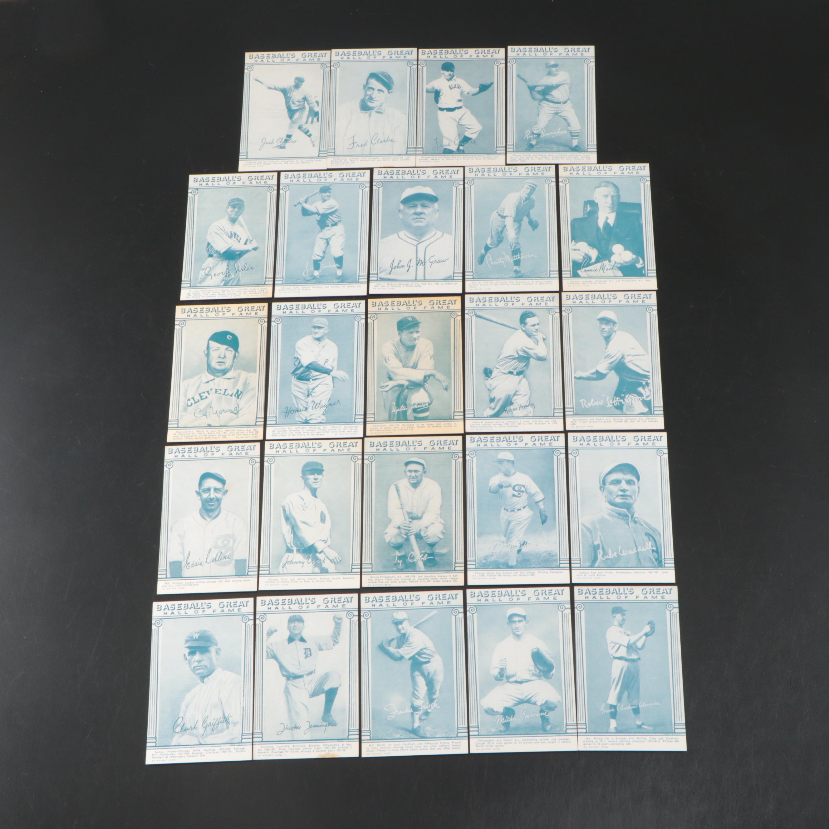 1948 Baseball's Great Hall Of Fame Exhibit Cards Featuring Ty Cobb, Lefty Grove