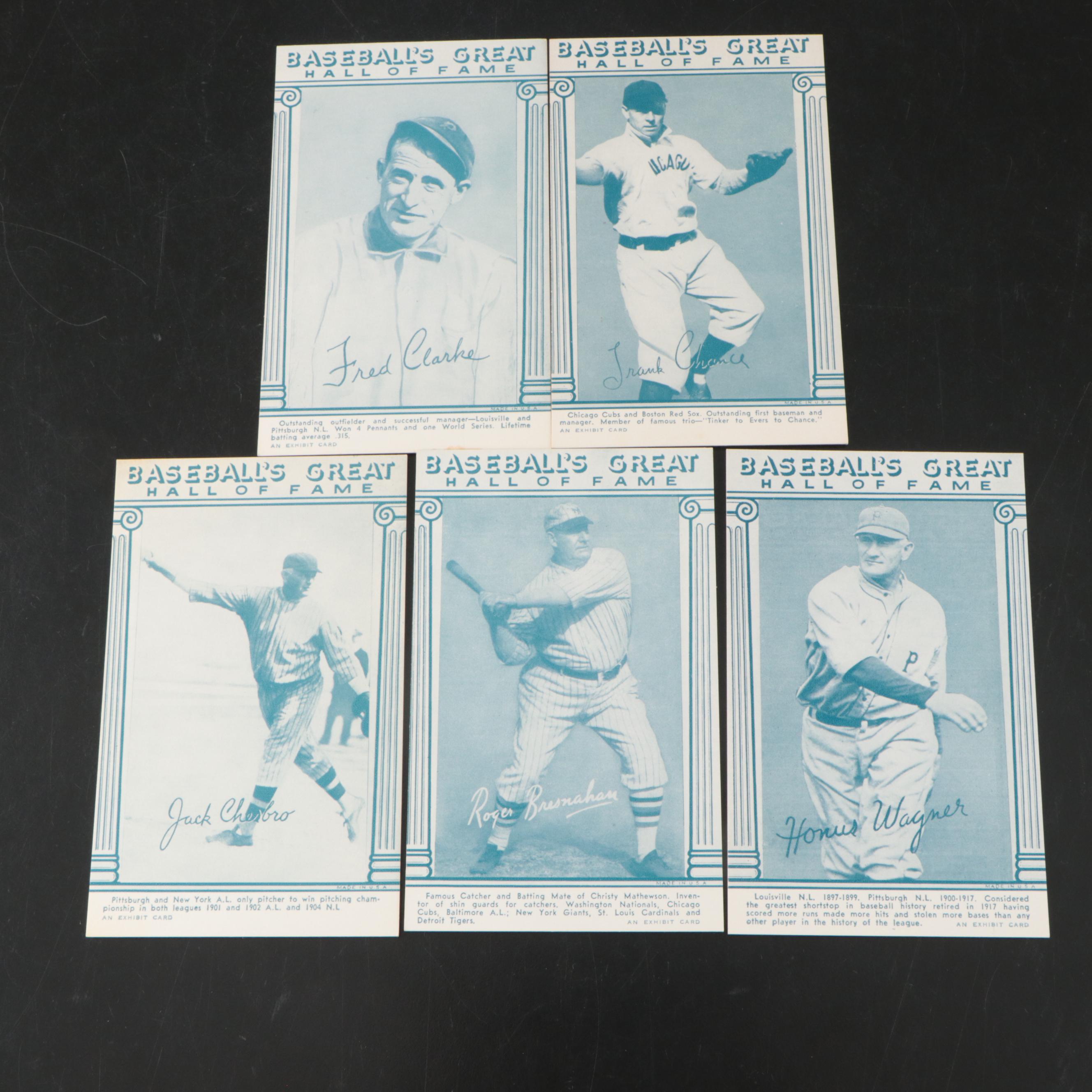 1948 Baseball's Great Hall Of Fame Exhibit Cards Featuring Ty Cobb, Lefty Grove