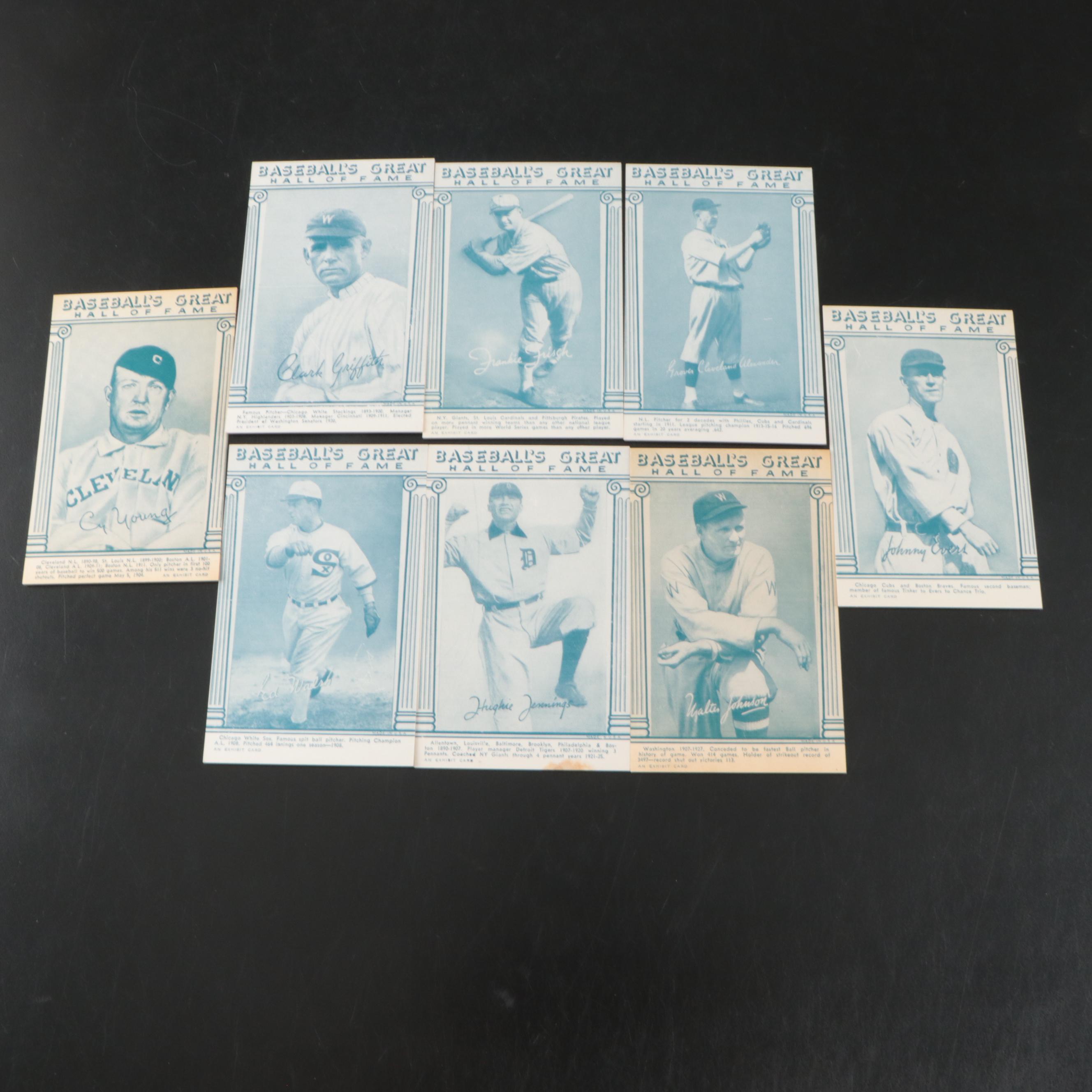 1948 Baseball's Great Hall Of Fame Exhibit Cards Featuring Ty Cobb, Lefty Grove