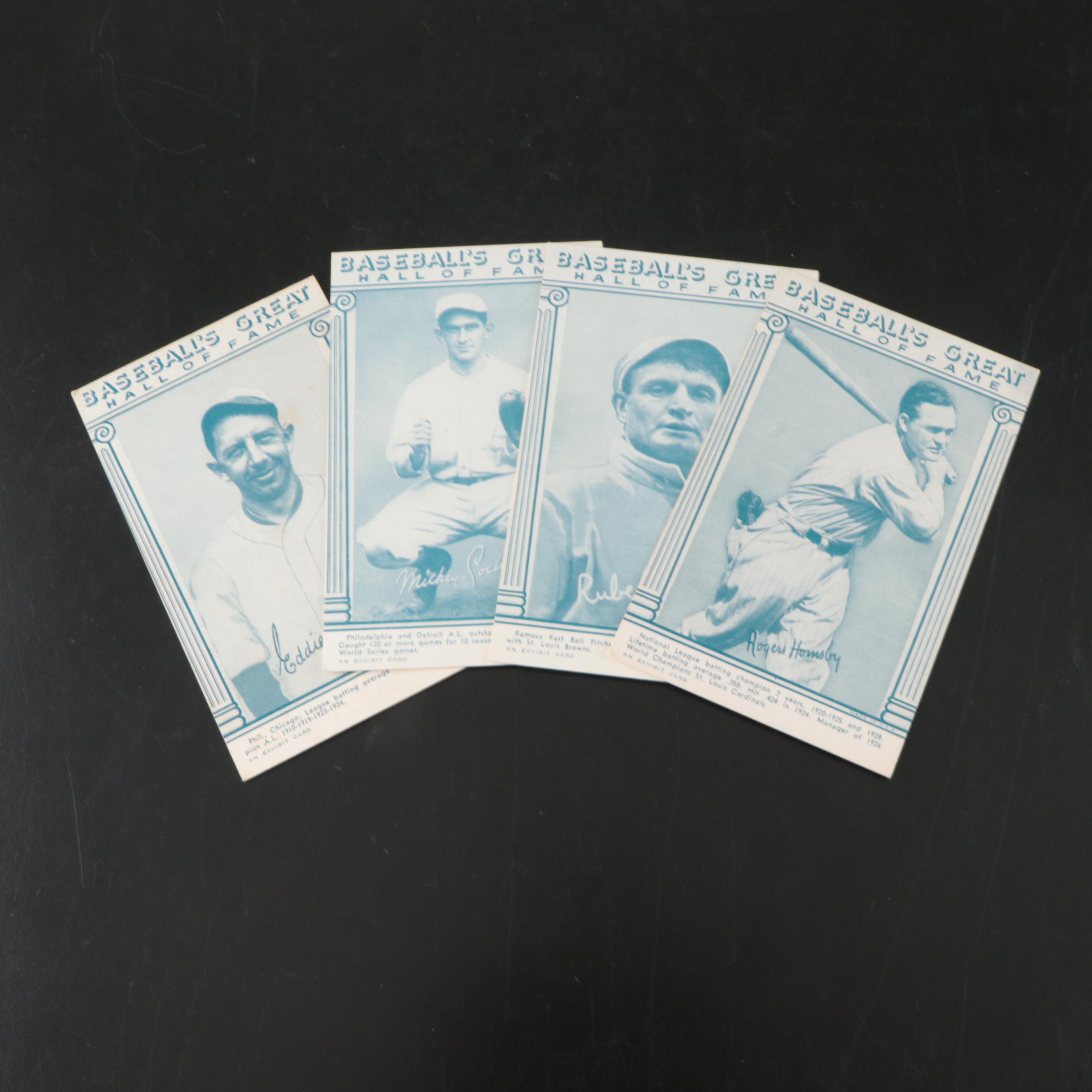 1948 Baseball's Great Hall Of Fame Exhibit Cards Featuring Ty Cobb, Lefty Grove