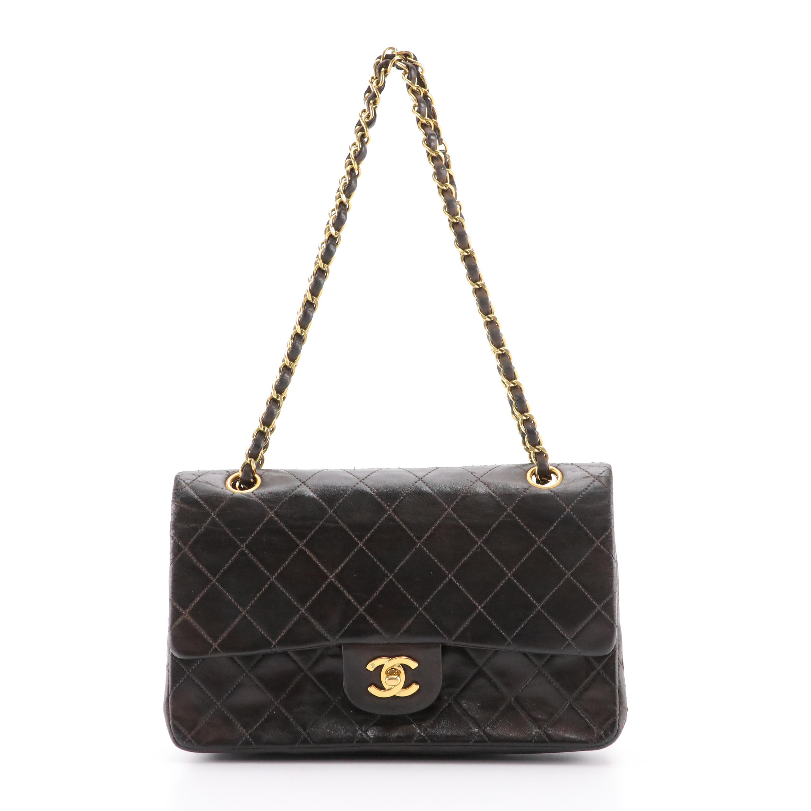 Chanel Black Quilted Leather Medium Classic Double Flap Bag with CC Turnlock