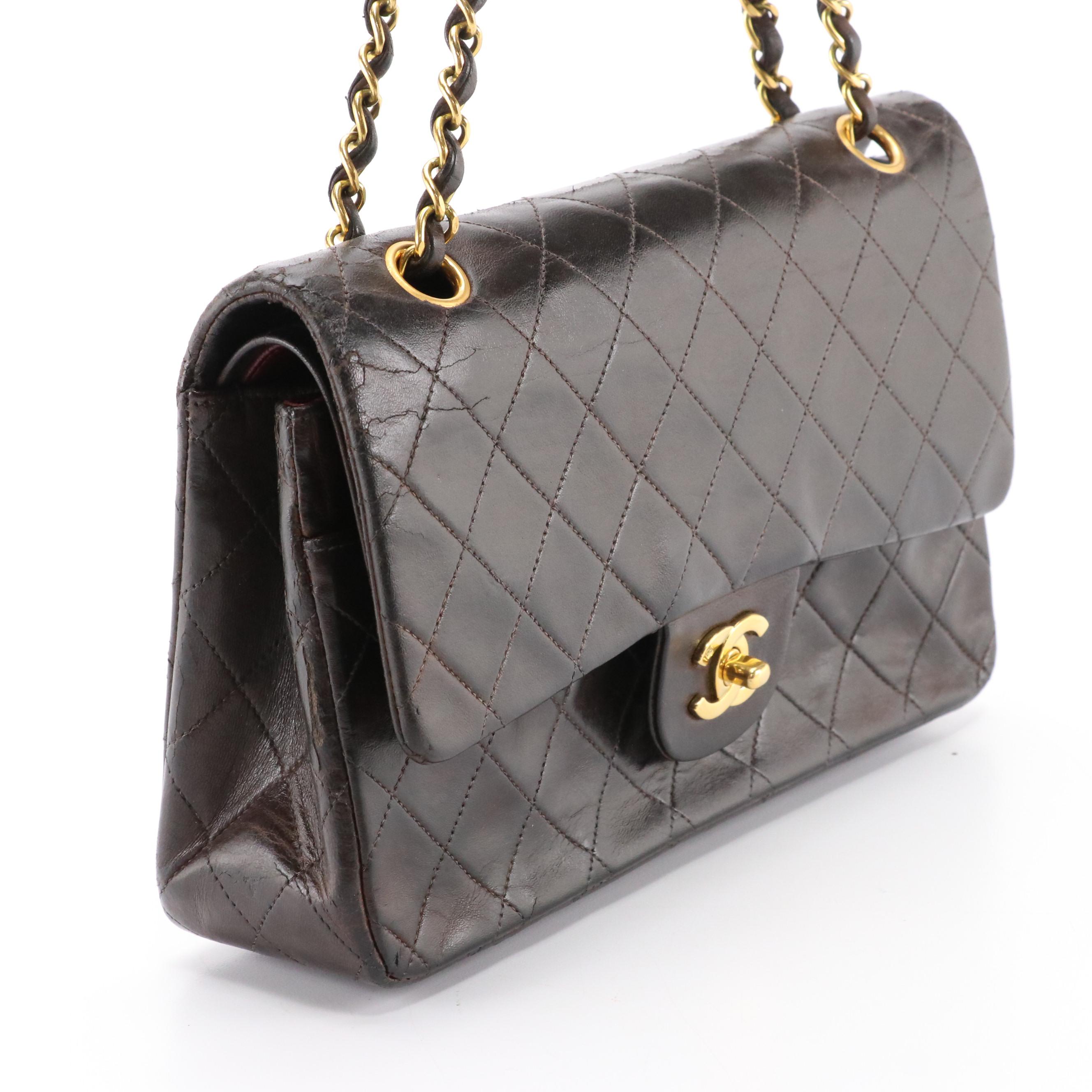 Chanel Black Quilted Leather Medium Classic Double Flap Bag with CC Turnlock