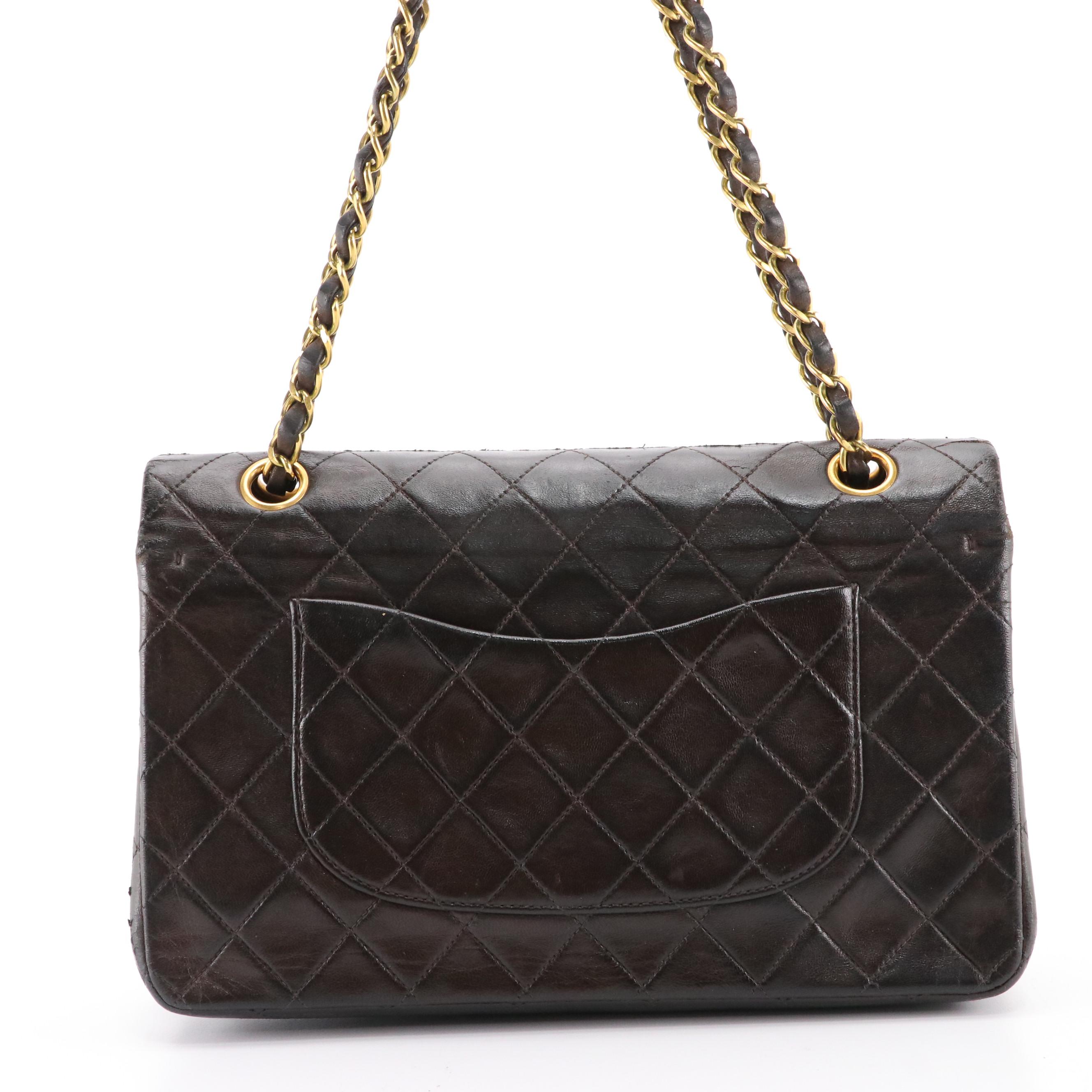 Chanel Black Quilted Leather Medium Classic Double Flap Bag with CC Turnlock