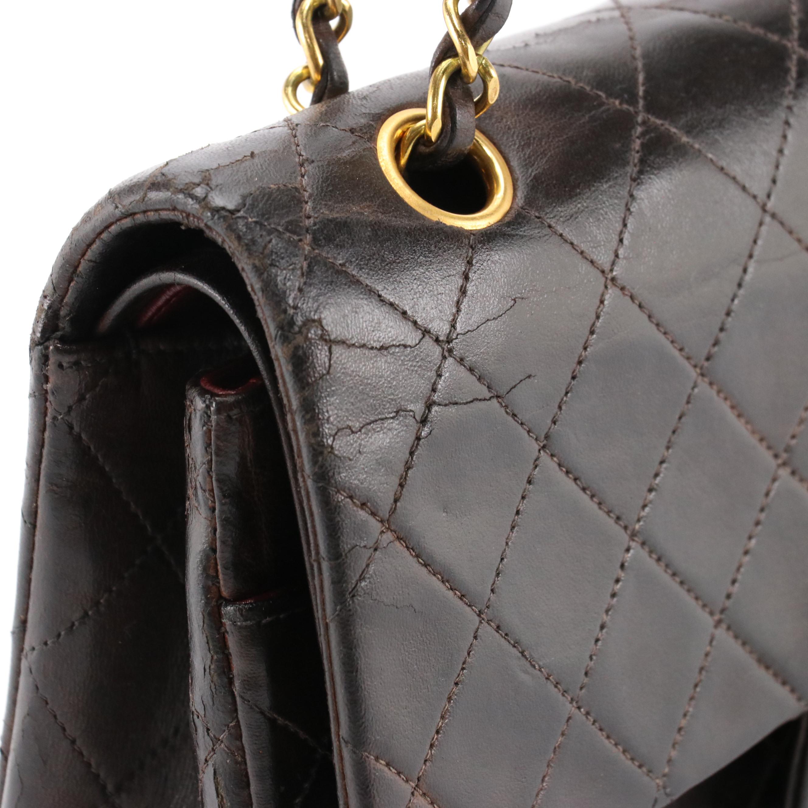 Chanel Black Quilted Leather Medium Classic Double Flap Bag with CC Turnlock