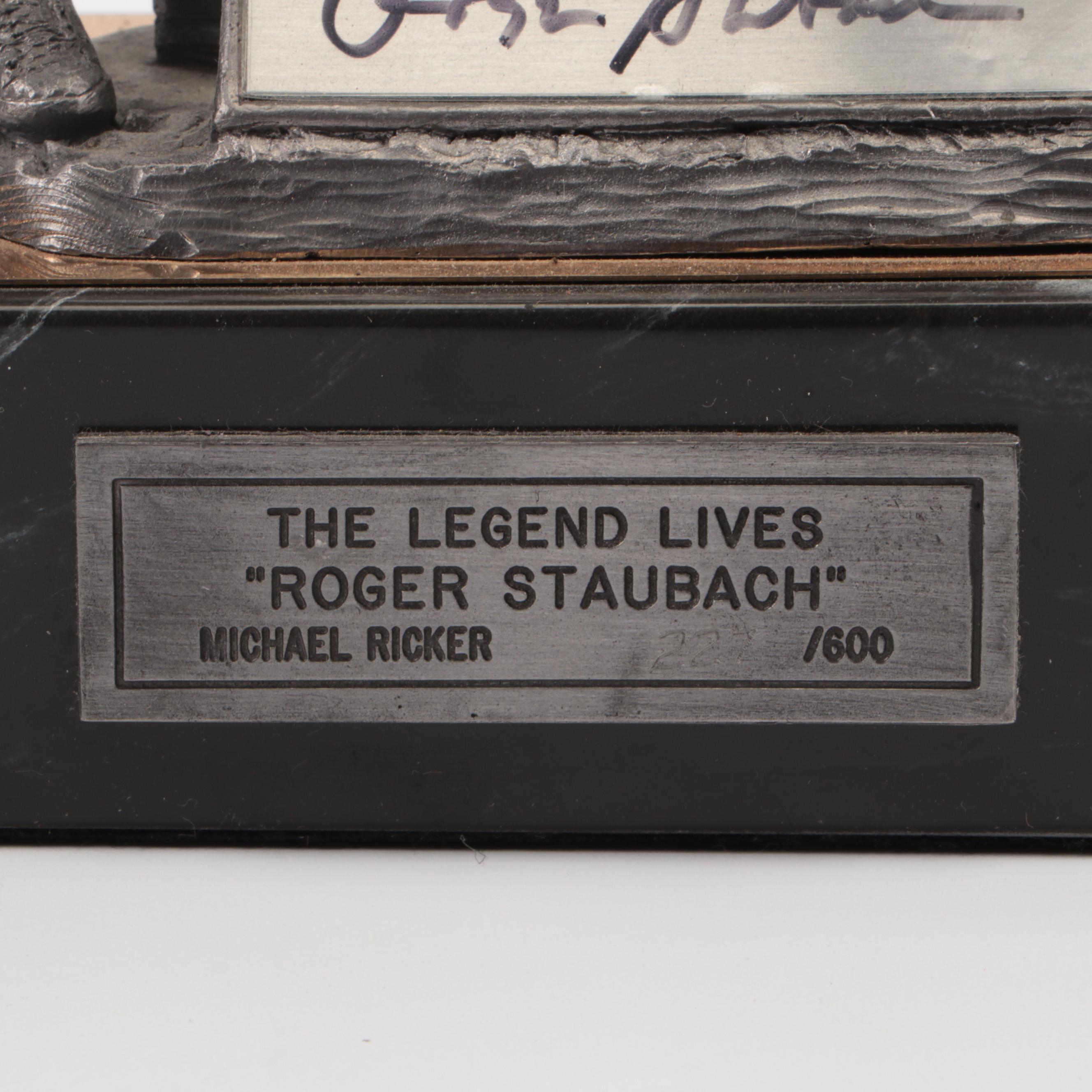 Roger Staubach Signed Limited Edition Dallas Cowboys Statue