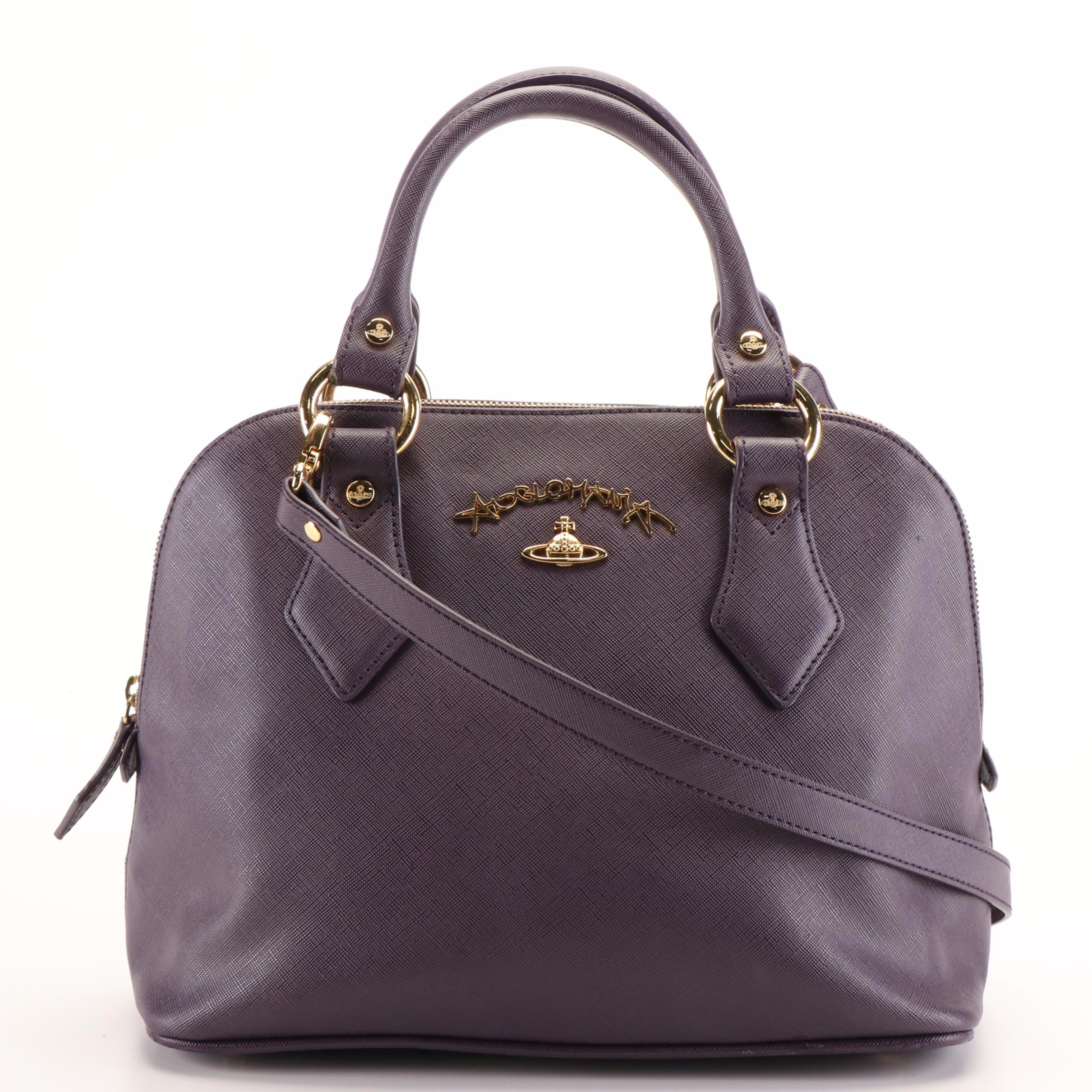 Vivienne Westwood Anglomania Saffiano Leather Convertible Handled Bag