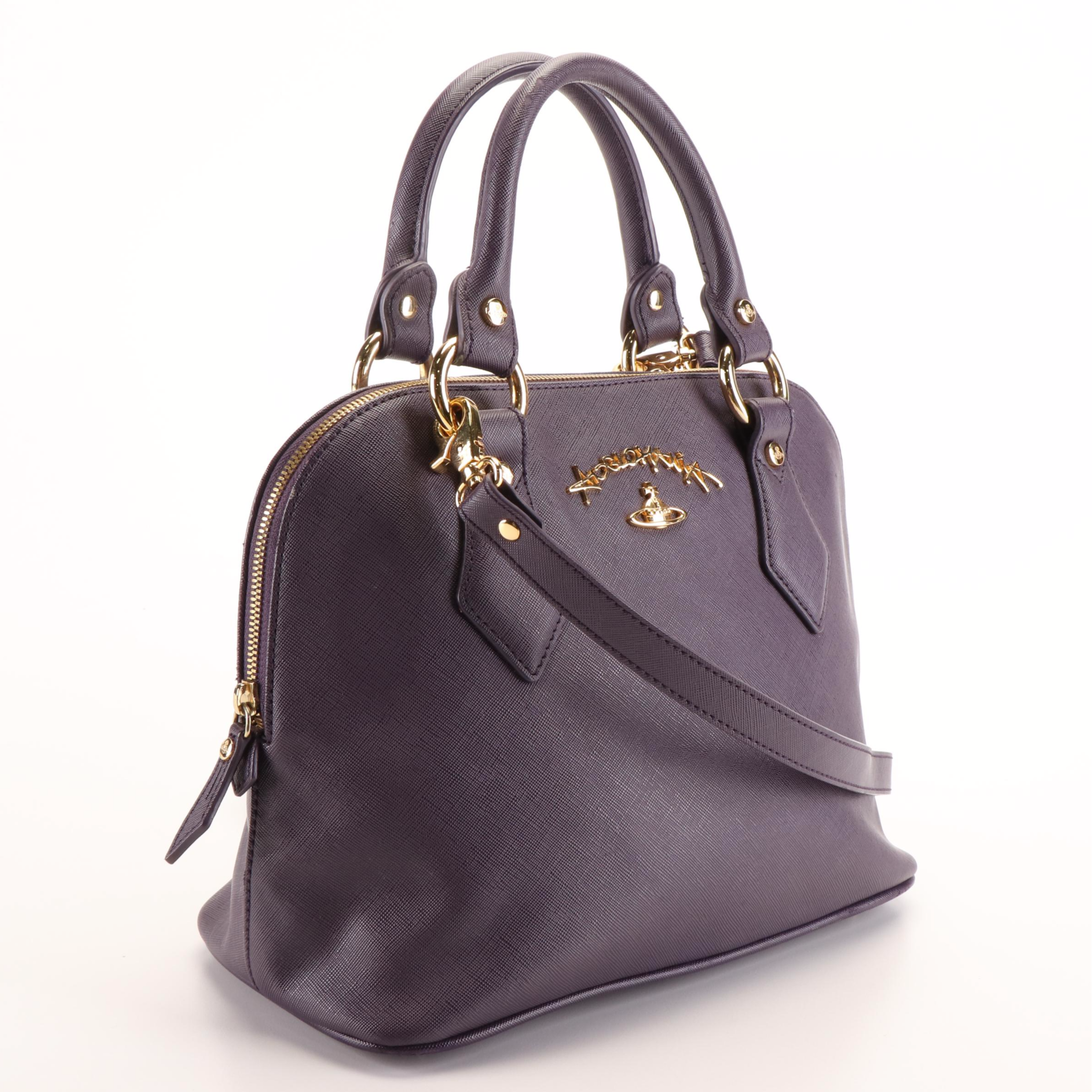 Vivienne Westwood Anglomania Saffiano Leather Convertible Handled Bag