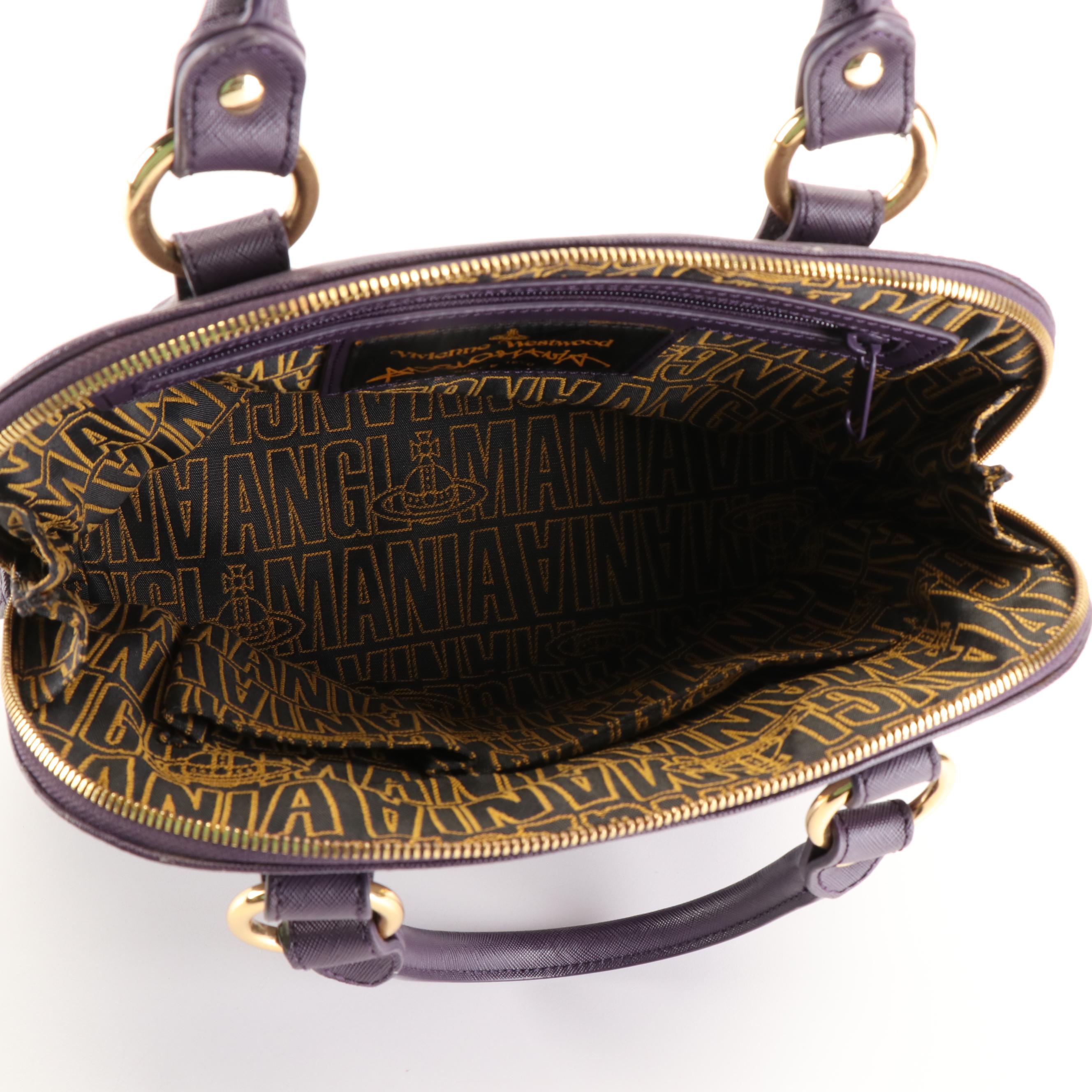 Vivienne Westwood Anglomania Saffiano Leather Convertible Handled Bag