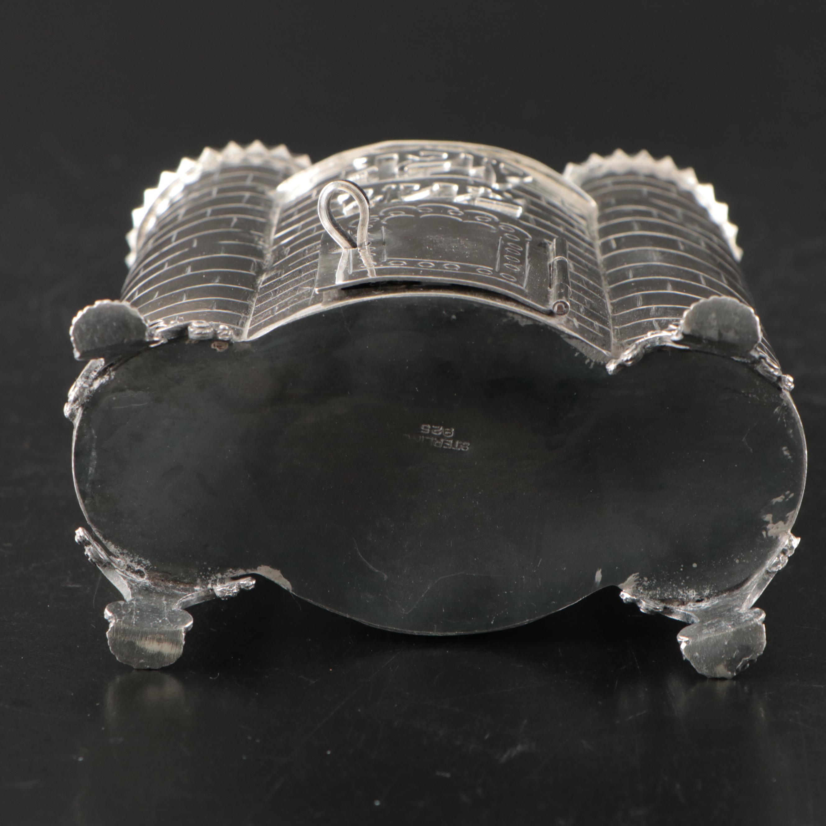 Sterling Judaica House Shaped Tzedakah Box