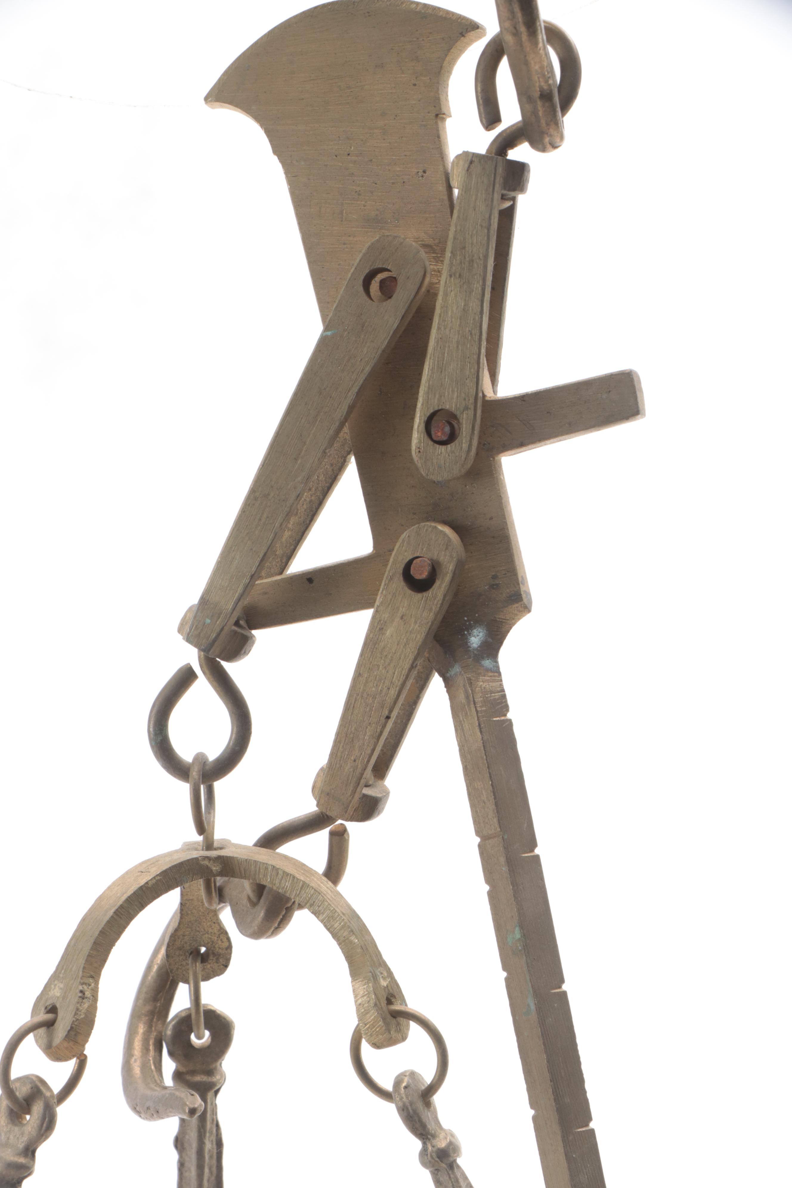 Victorian Hanging Brass Scale, Late 19th/ Early 20th Century