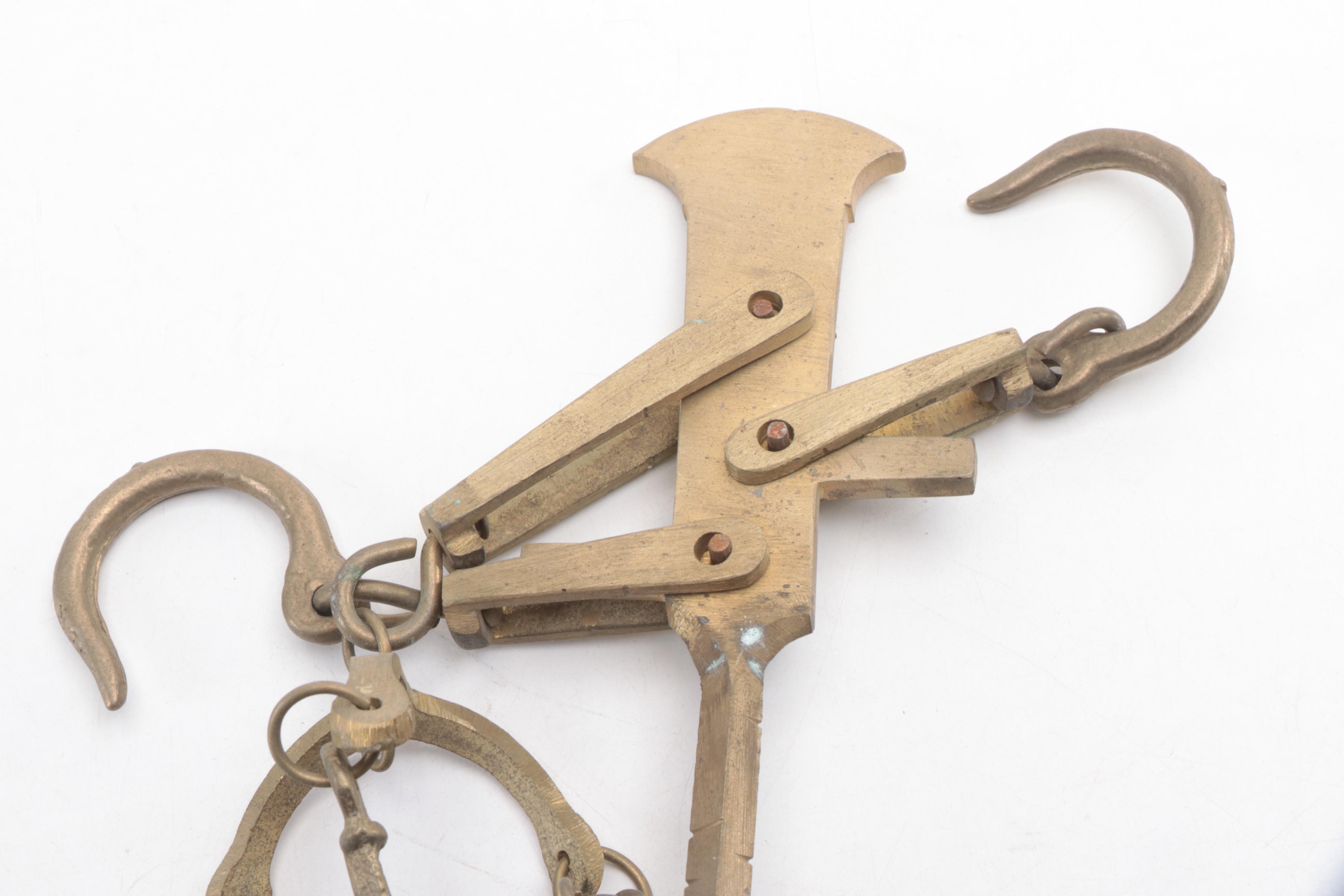 Victorian Hanging Brass Scale, Late 19th/ Early 20th Century