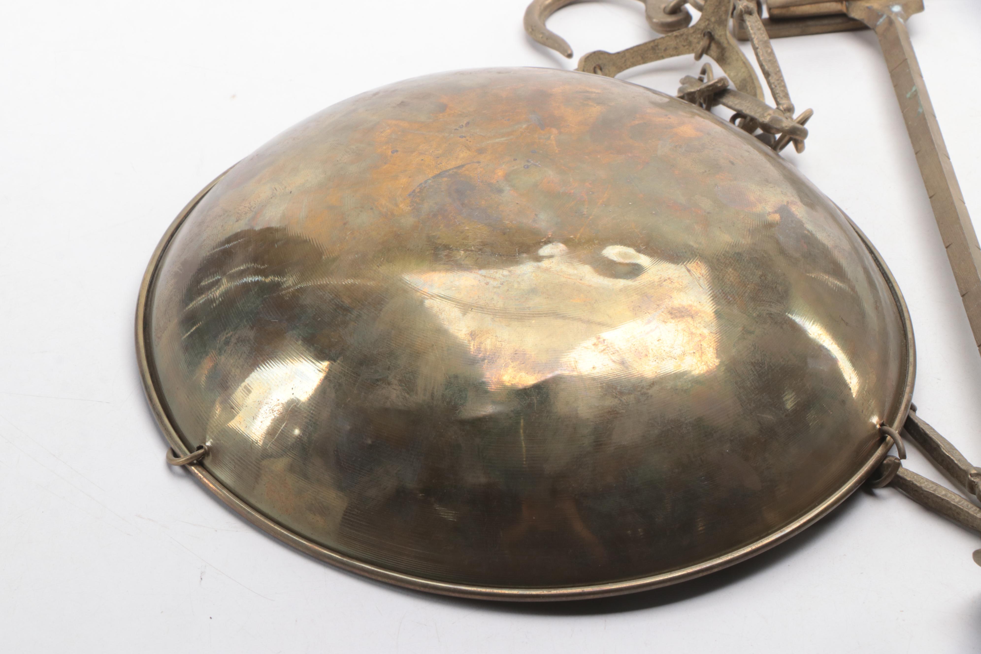 Victorian Hanging Brass Scale, Late 19th/ Early 20th Century