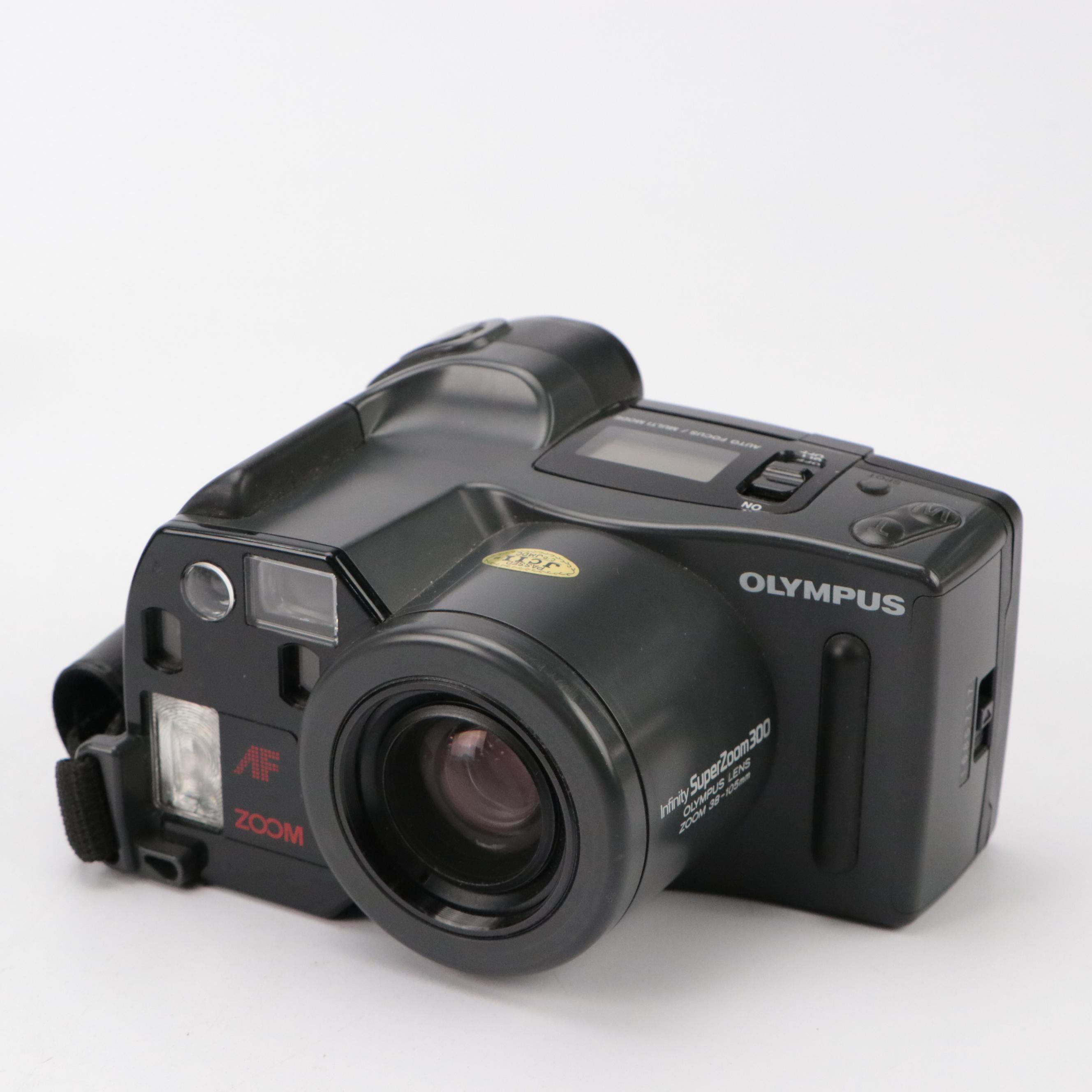 Mamiya ZE Quartz SLR Camera with Olympus Infinity SuperZoom 300 Camera