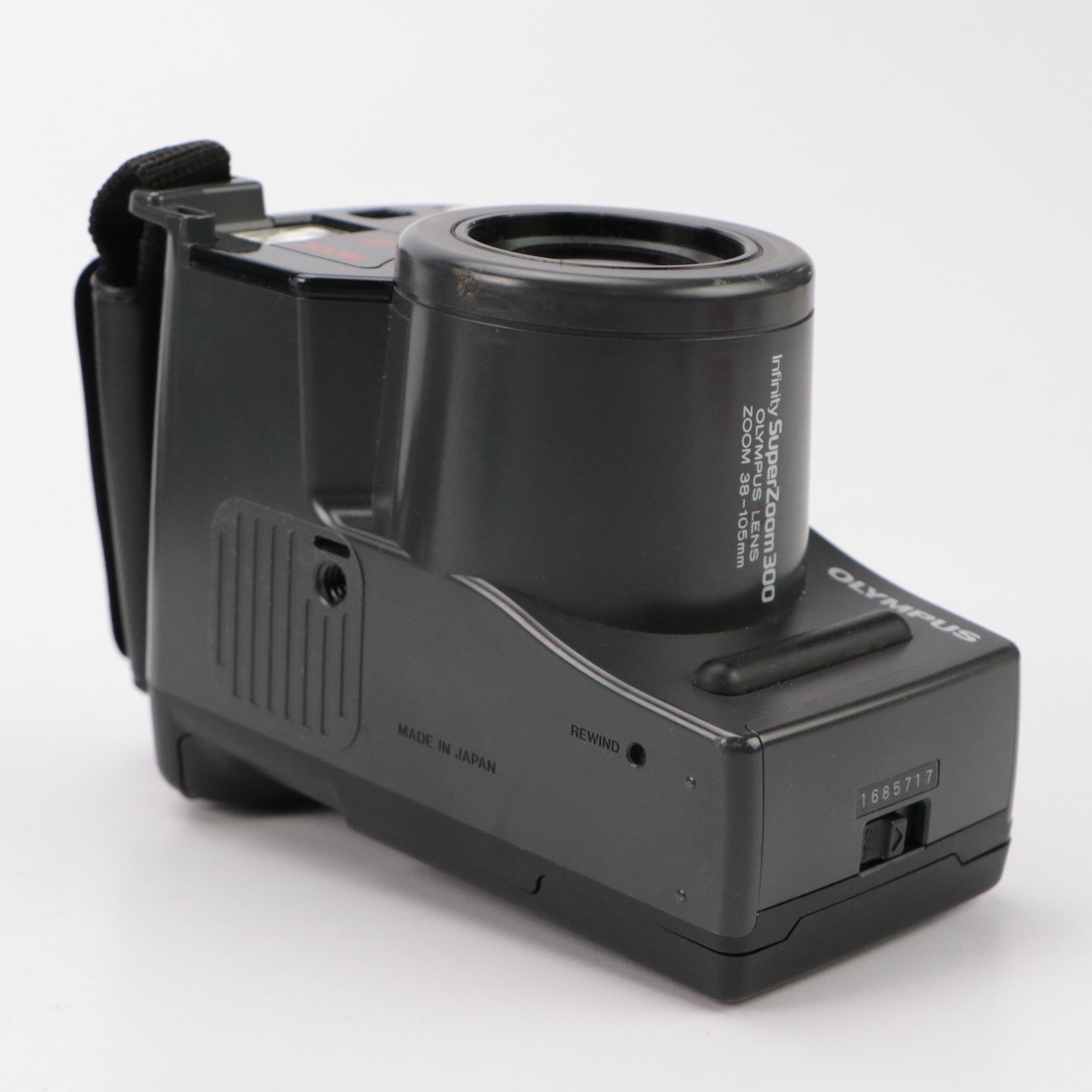 Mamiya ZE Quartz SLR Camera with Olympus Infinity SuperZoom 300 Camera