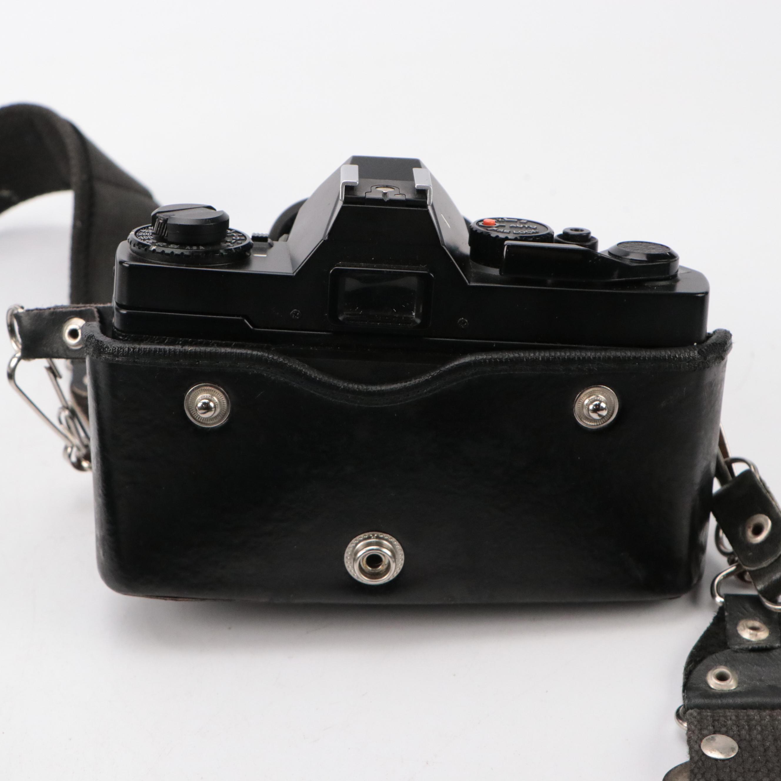 Mamiya ZE Quartz SLR Camera with Olympus Infinity SuperZoom 300 Camera