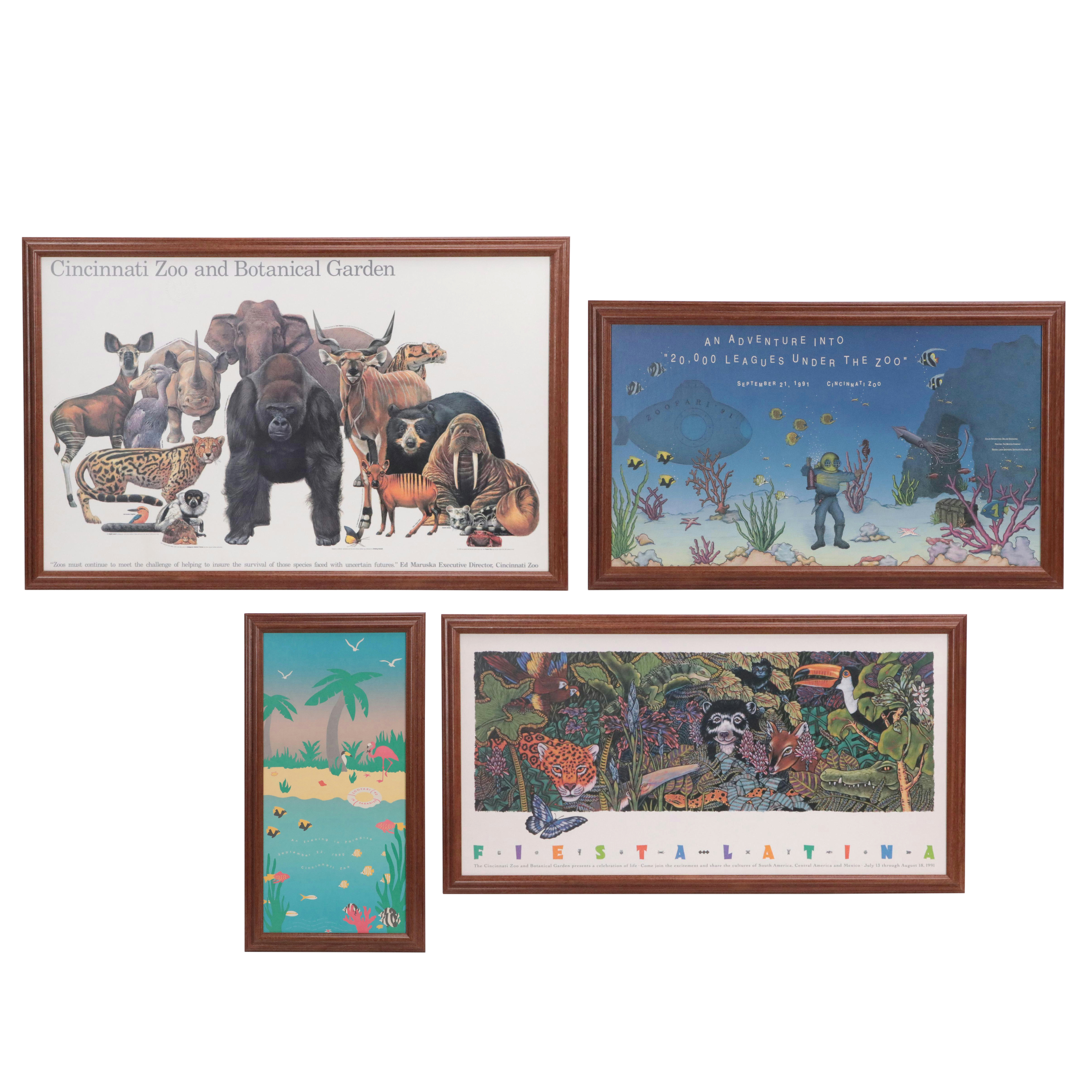 Cincinnati Zoo Posters Including "Cincinnati Zoo and Botanical Garden"