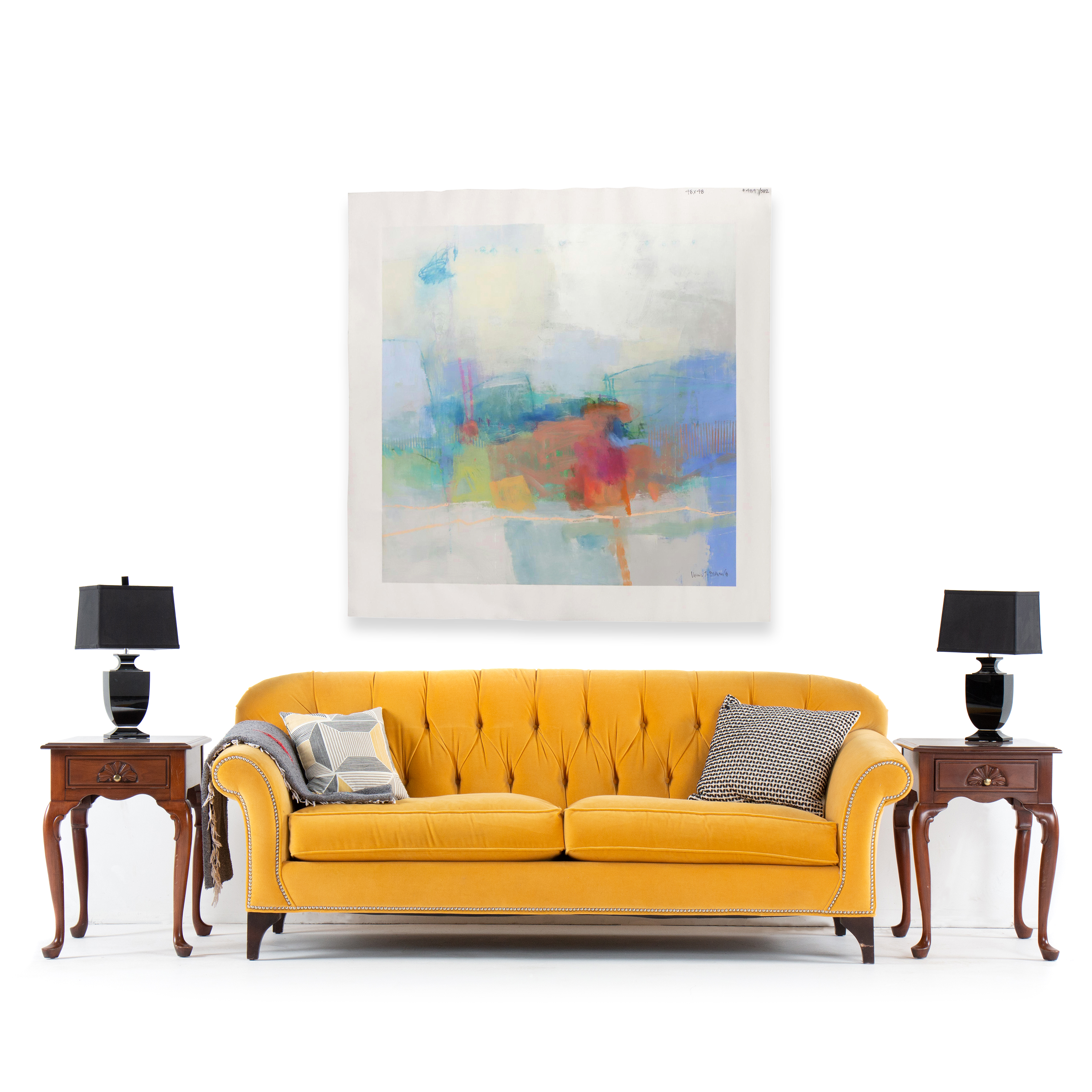 Ursula J. Brenner Large-Scale Abstract Mixed Media Painting, 21st Century