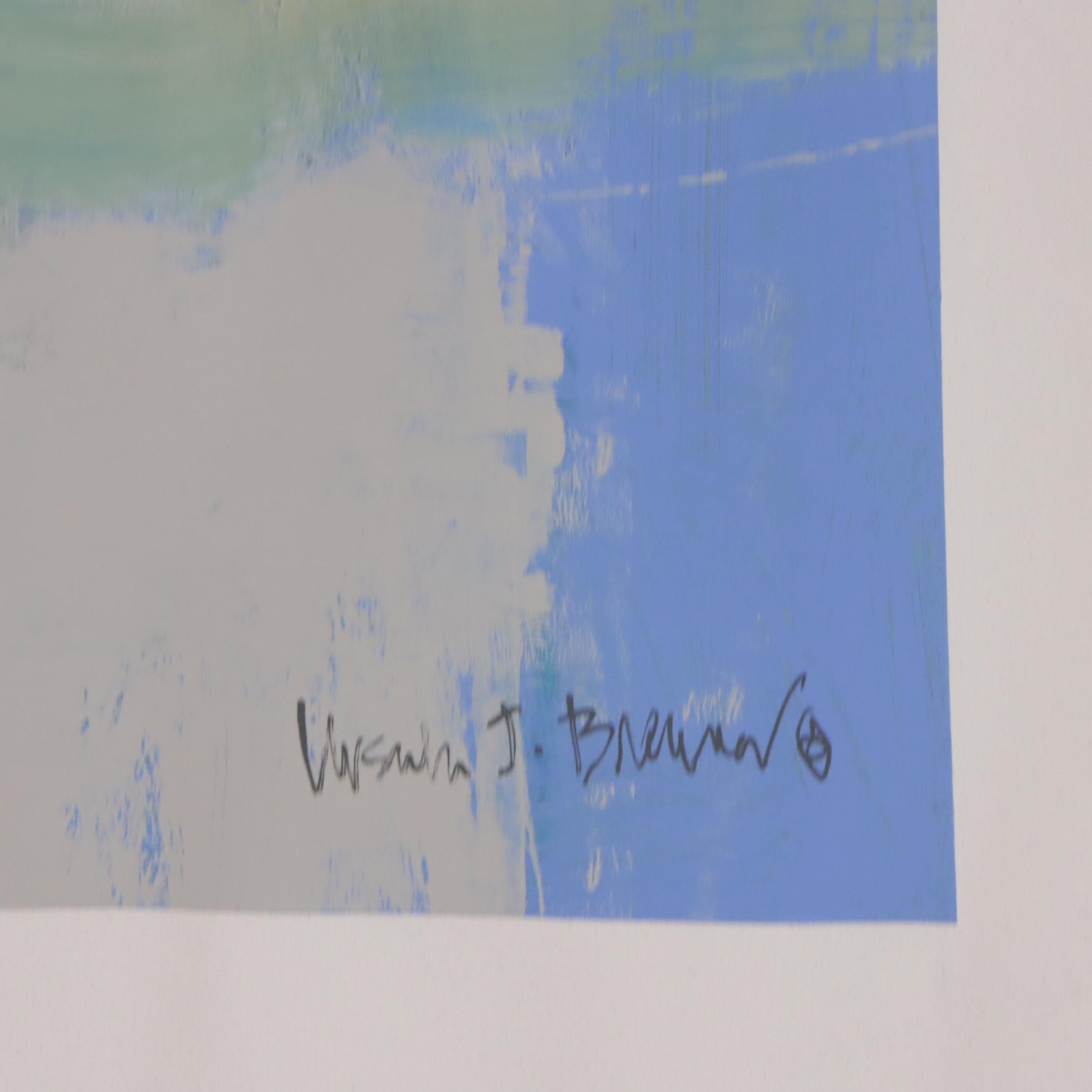 Ursula J. Brenner Large-Scale Abstract Mixed Media Painting, 21st Century