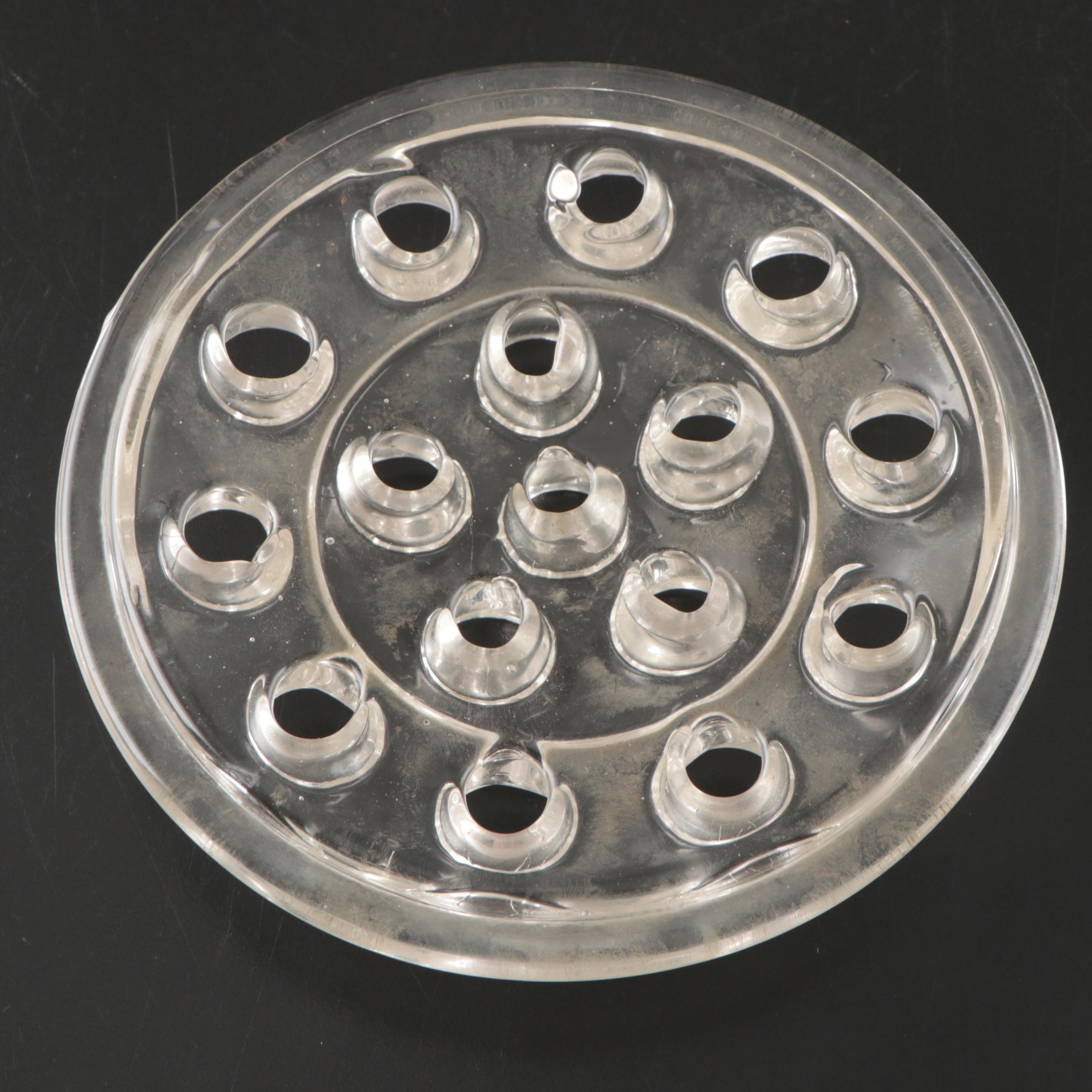 Hazel-Atlas Clear Glass Snack Plate and Cup Sets with Floral Frog