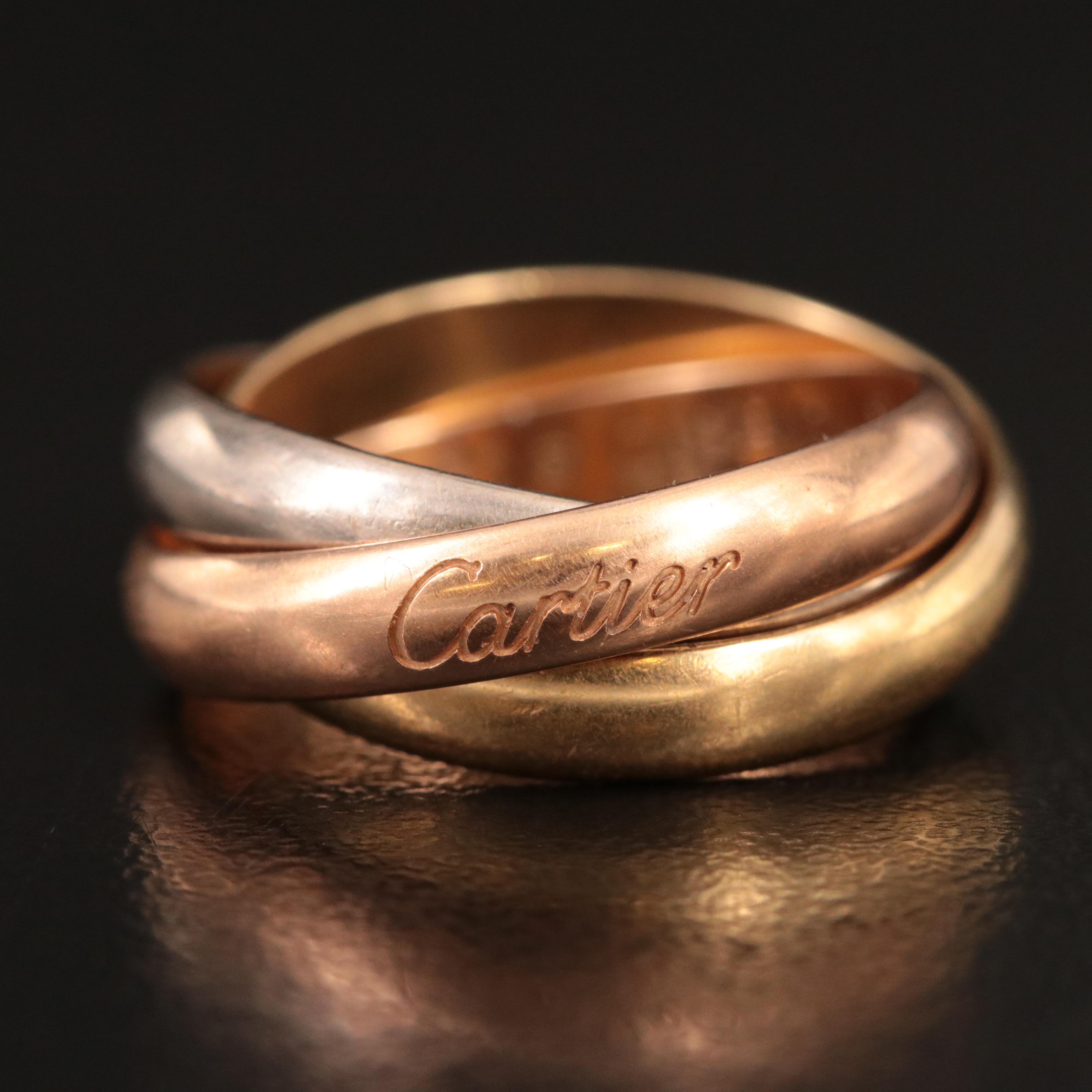 Cartier Trinity 18K Tri-Color Ring