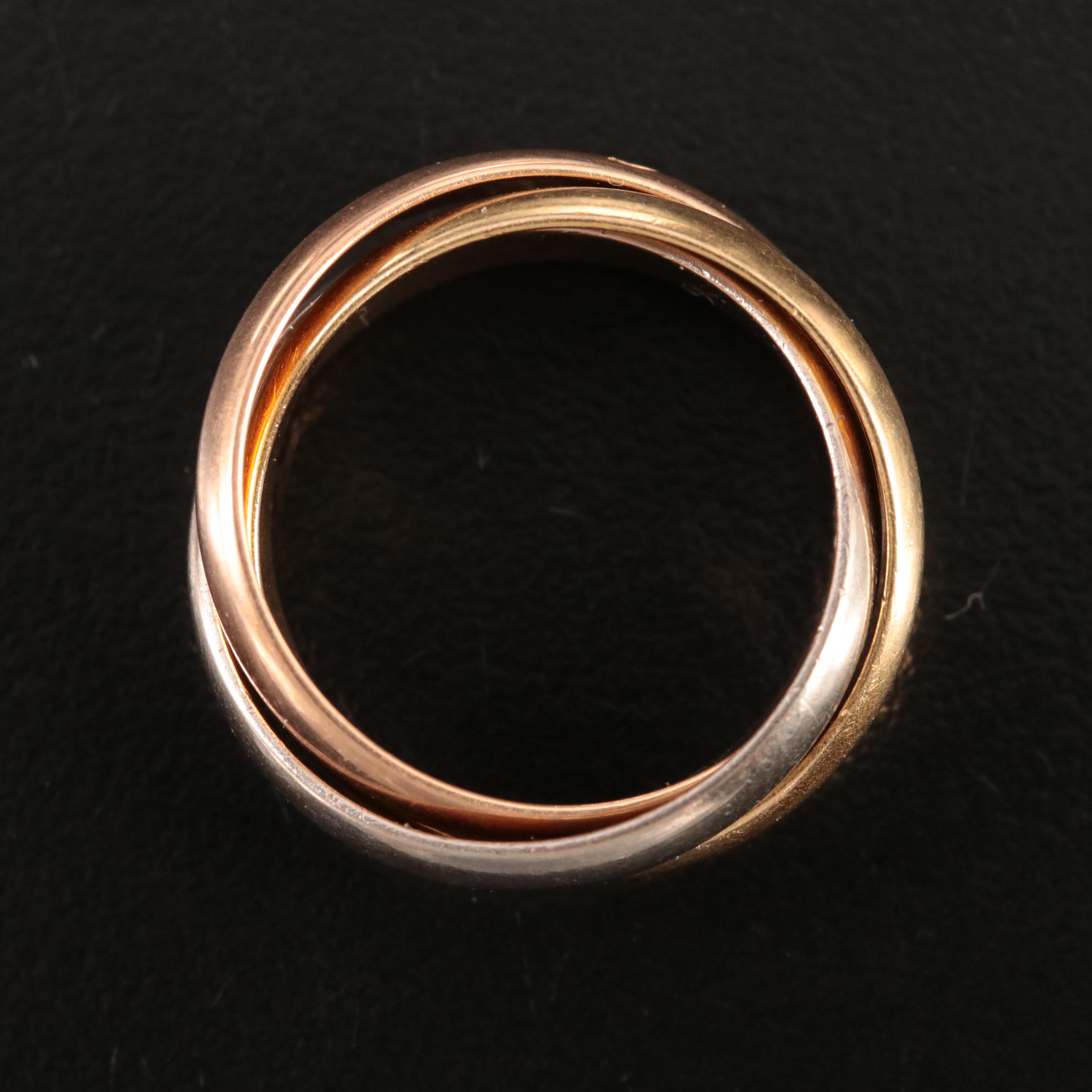 Cartier Trinity 18K Tri-Color Ring