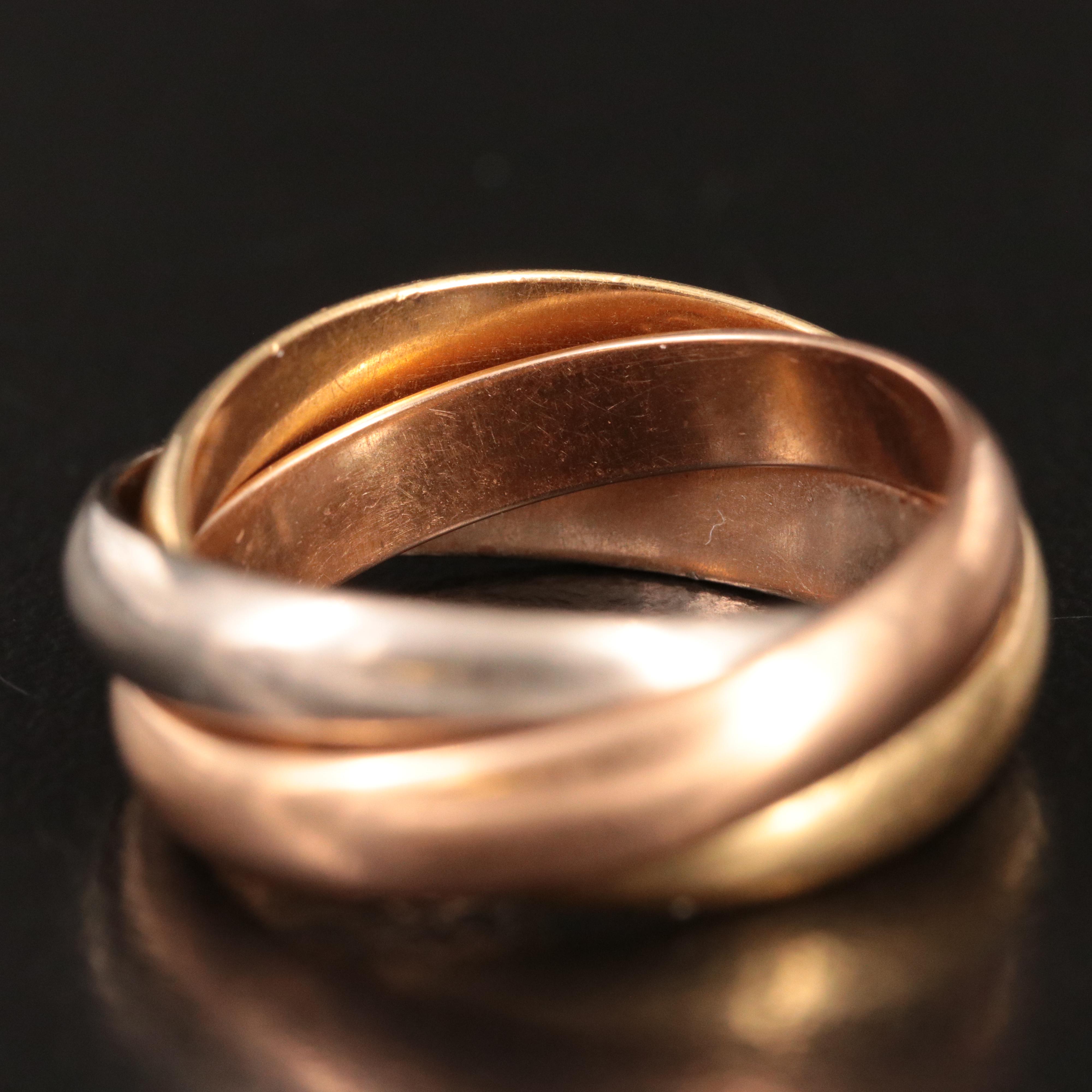 Cartier Trinity 18K Tri-Color Ring